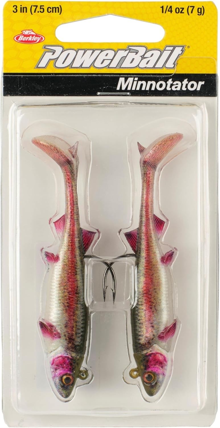 Berkley PowerBait Minnotator Fishing Soft Bait 3in – 1/4 oz, HD Perch