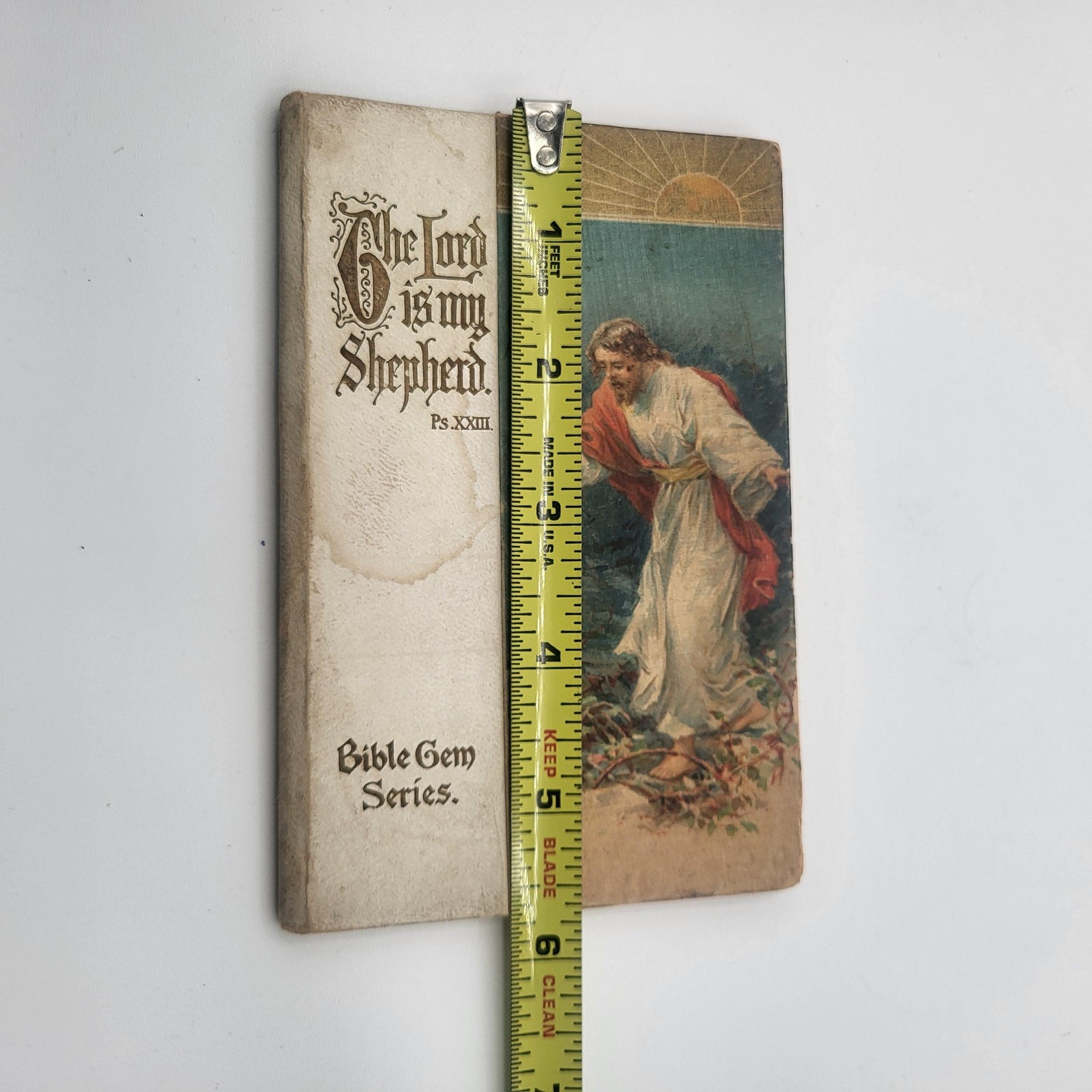 Vintage The Lord Is My Shepherd Psalm 23 Bible Gem HC Nister Dutton Germany