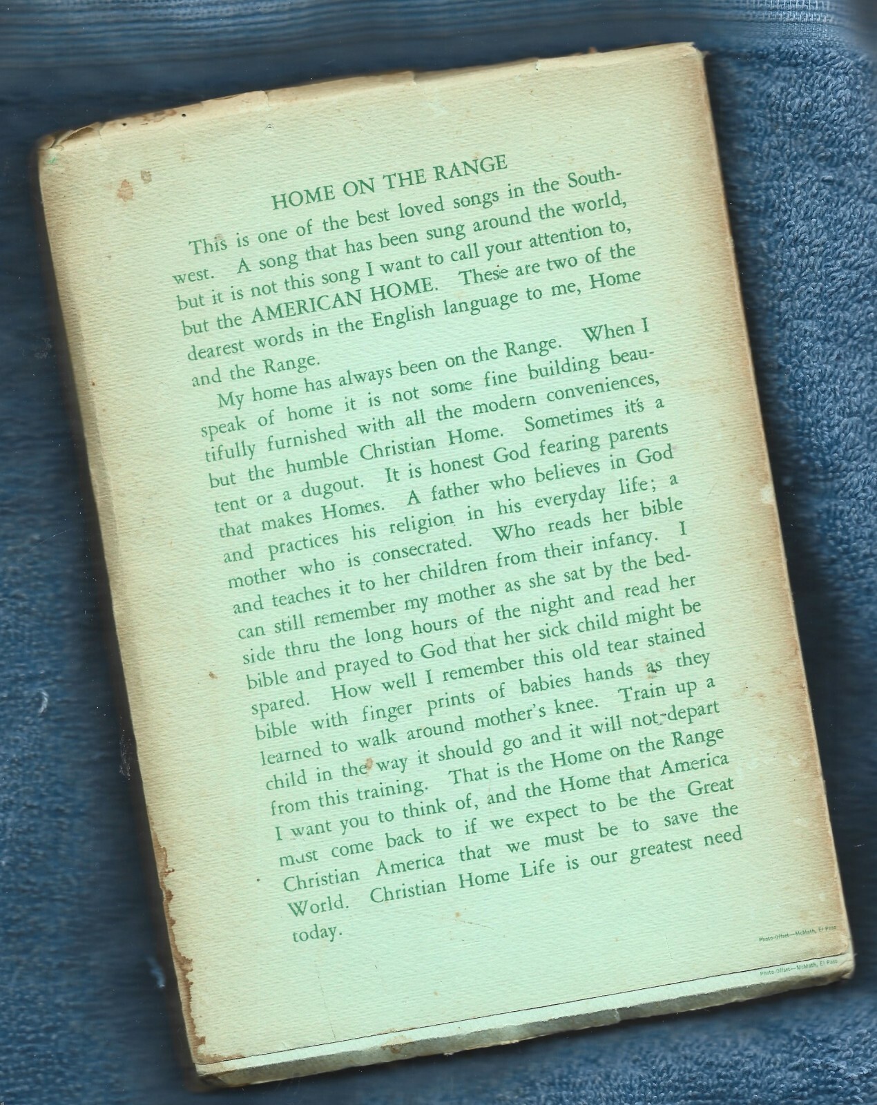 The Cowboys’ Hitchin’ Post PB w/tattered dj-Joe M. Evans-105 pages