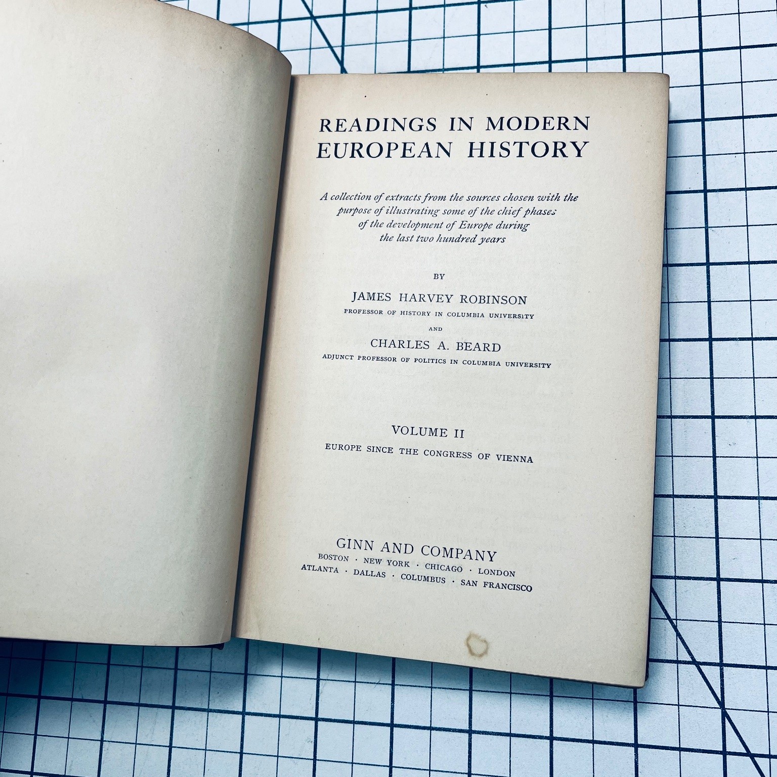 Readings in Modern European History Volume II Robinson Beard 1909 Ginn