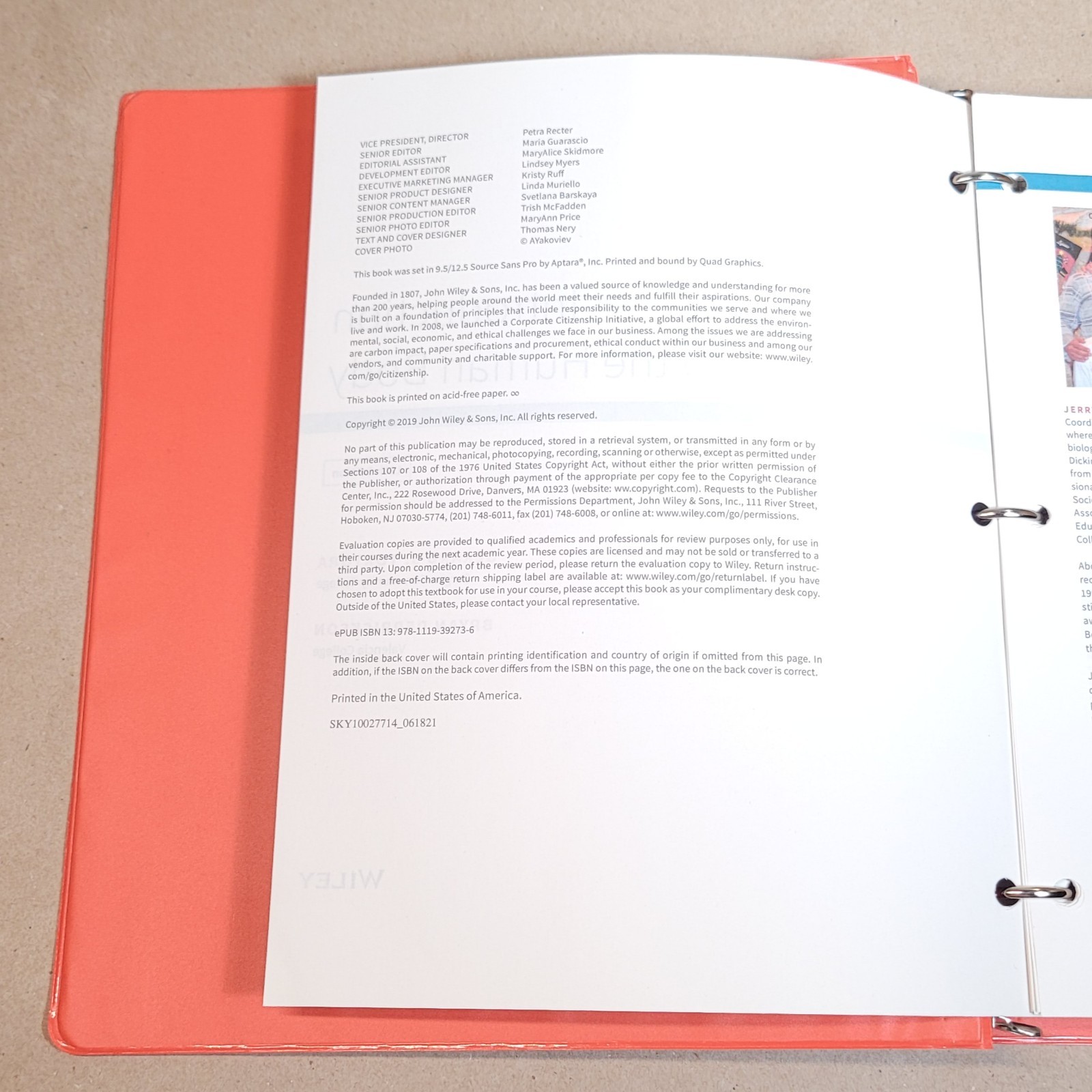 Introduction to the Human Body by Gerard J. Tortora LOOSE LEAF EDITION
