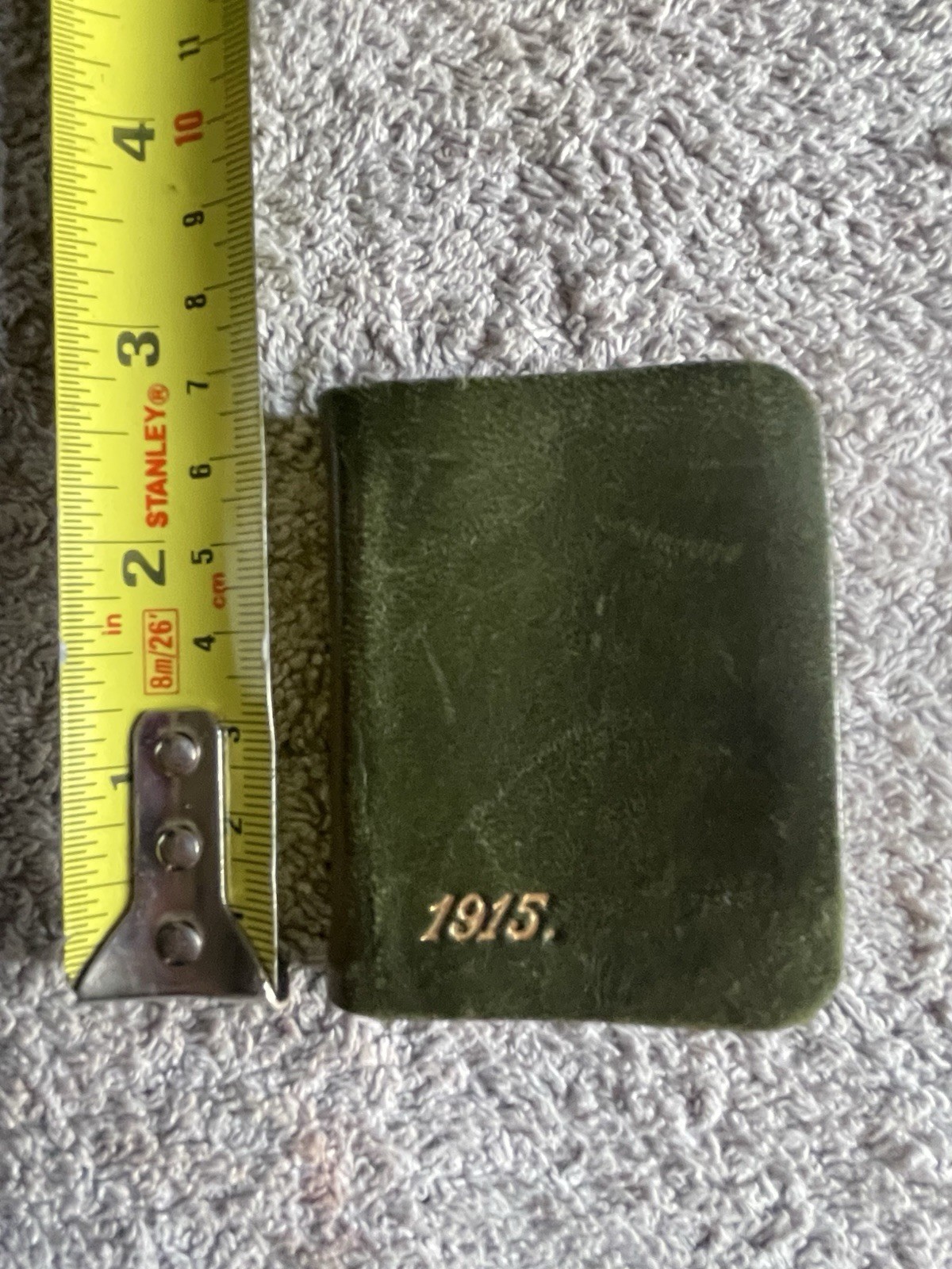 Harrods Leather Engagement Diary 1915 & Pencil 7cm WW1 Edwardian RARE Green