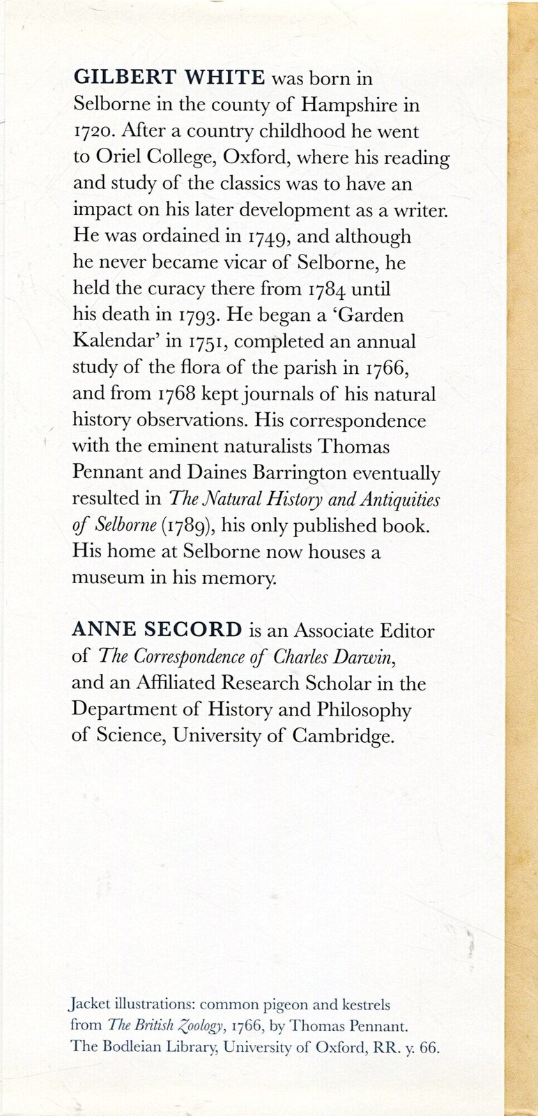 Gilbert White / The Natural History of Selborne 1st Edition 2013