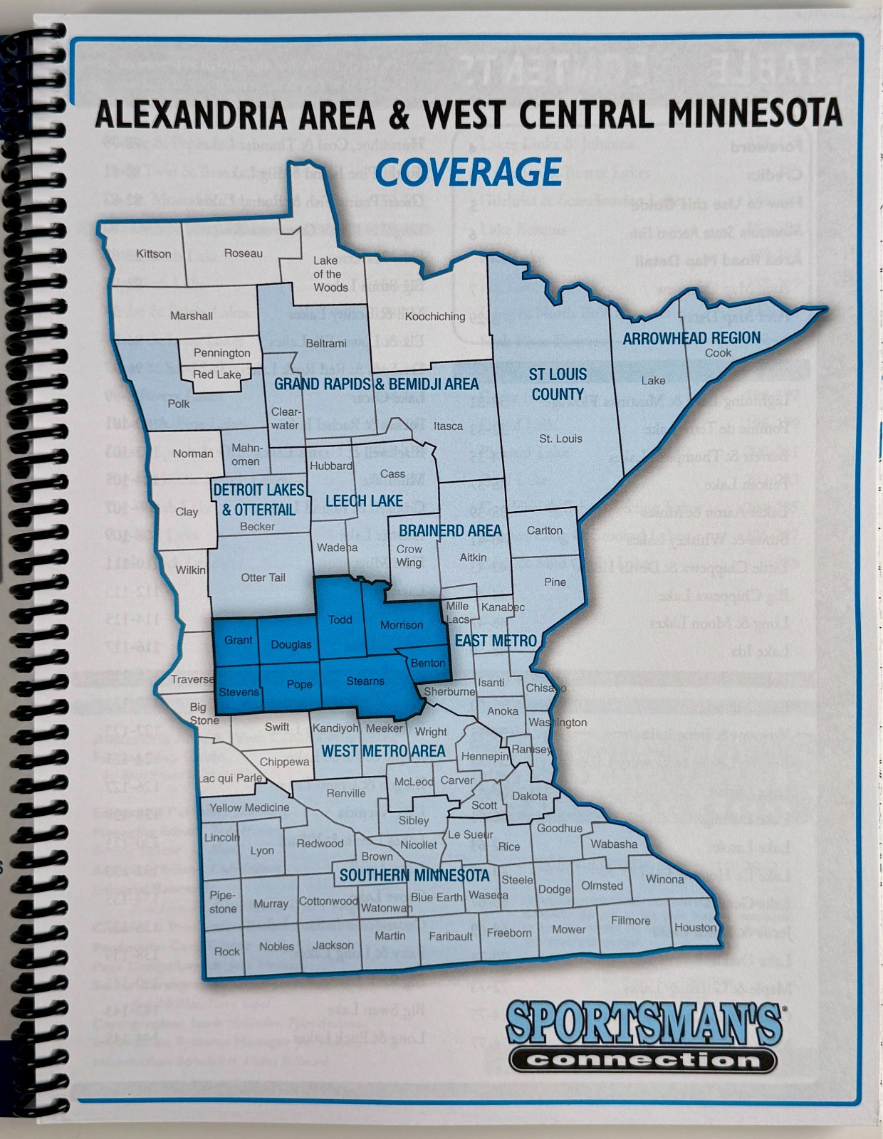 Minnesota Alexandria Area & West Central Minnesota Fishing Maps Guidebook