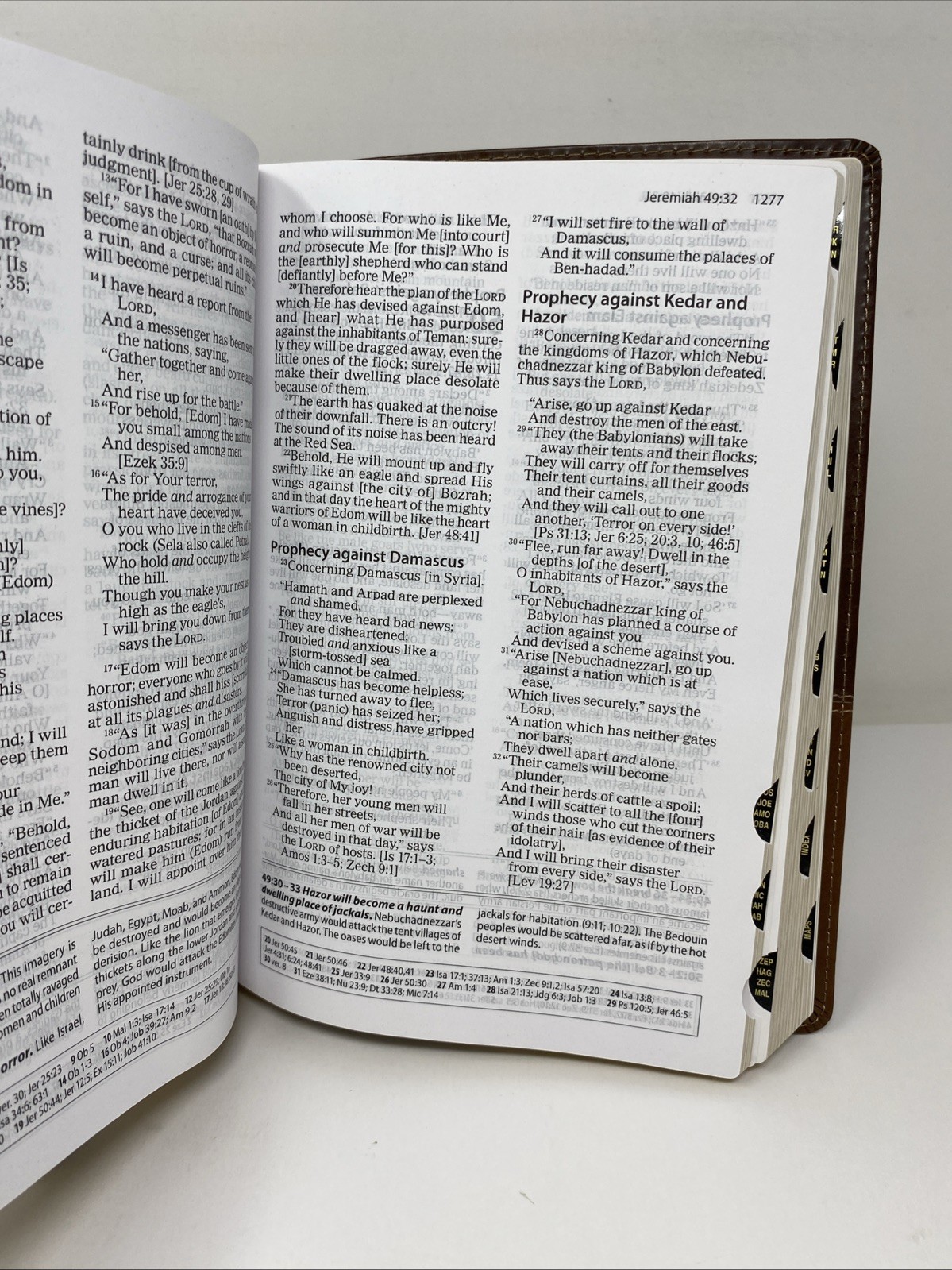 Amplified Study Bible Leathersoft Brown Thumb Indexed 2017 Zondervan