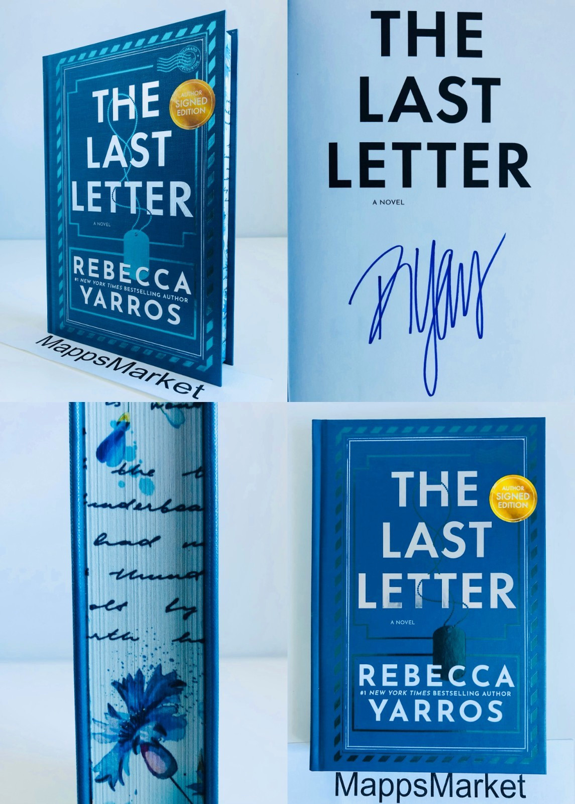 SIGNED The Last Letter by Rebecca Yarros DELUXE EDITION (2025, HC) Stenciled
