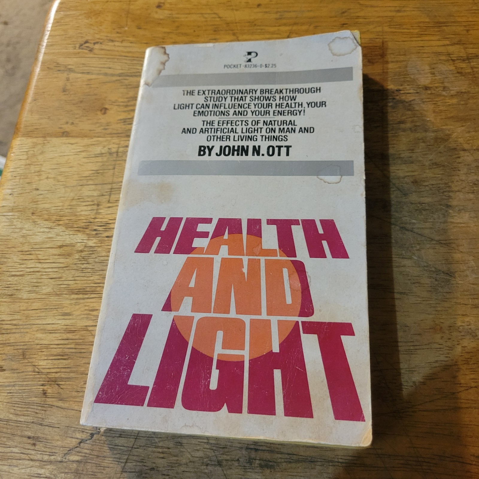 Health and Light by John Ott, 1976 Mass Market Paperback Pocket Books