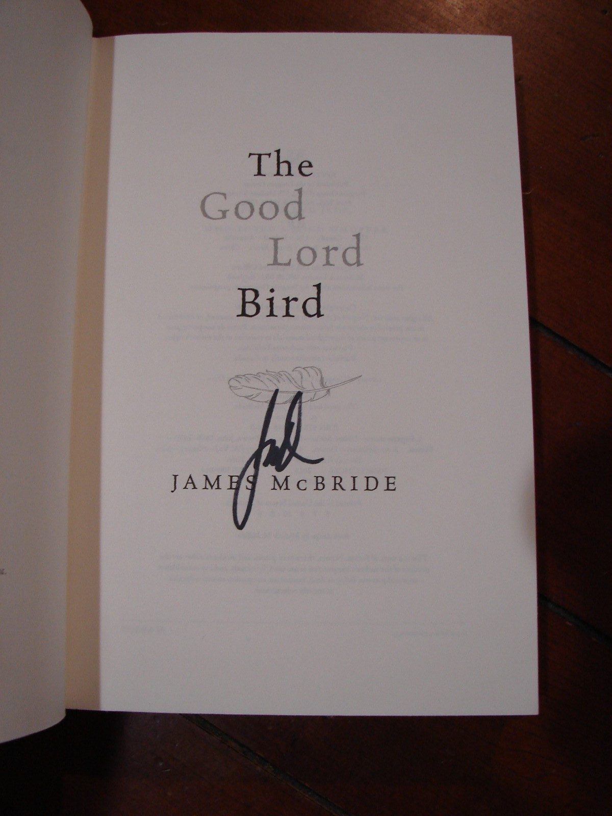 The Good Lord Bird James McBride HC SIGNED