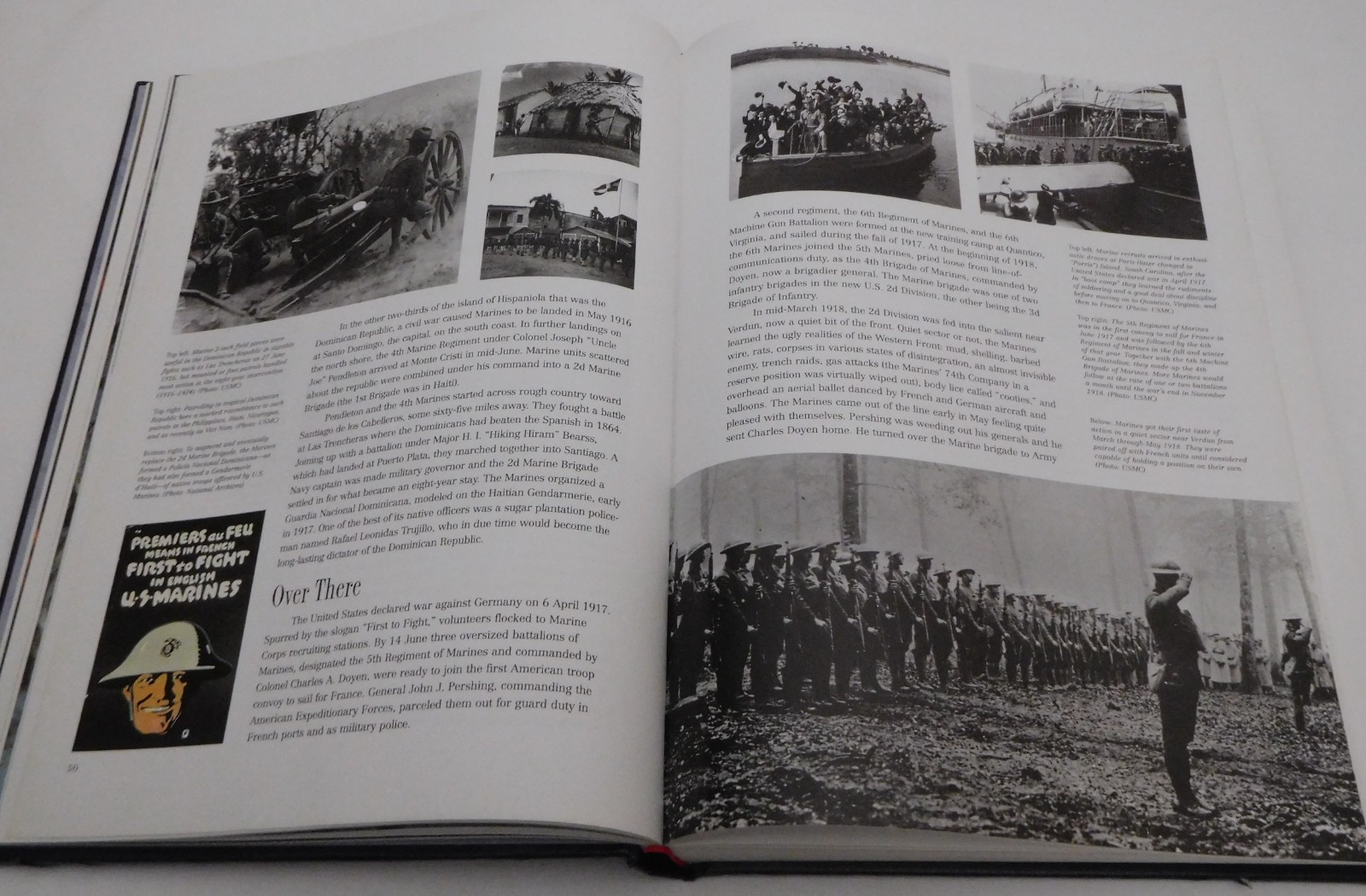 The Marines Hardcover Coffee Table Book USMC History 359 Pages Oversized