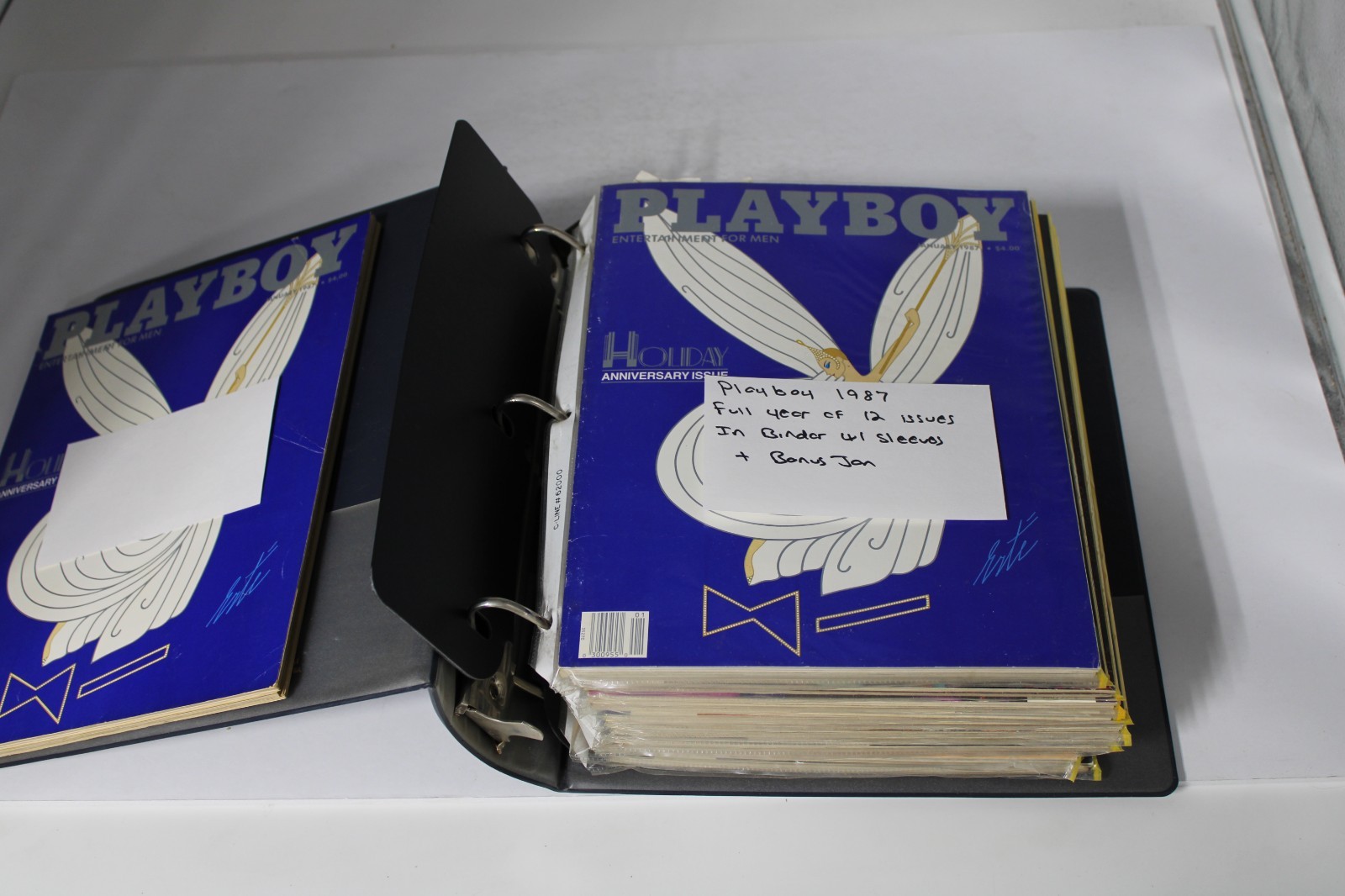 Playboy Magazine 1987 Complete Full Year Lot of 12, in binder w/ sleeves + bonus