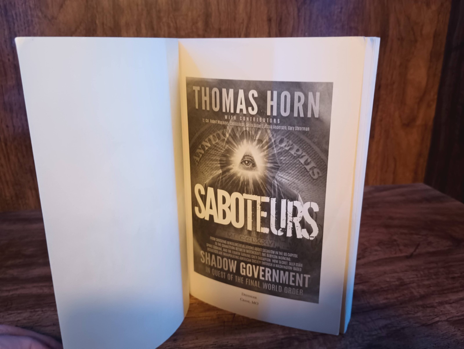 Saboteurs by Thomas Horn (2017, Trade Paperback) Defender Publishing Very Good