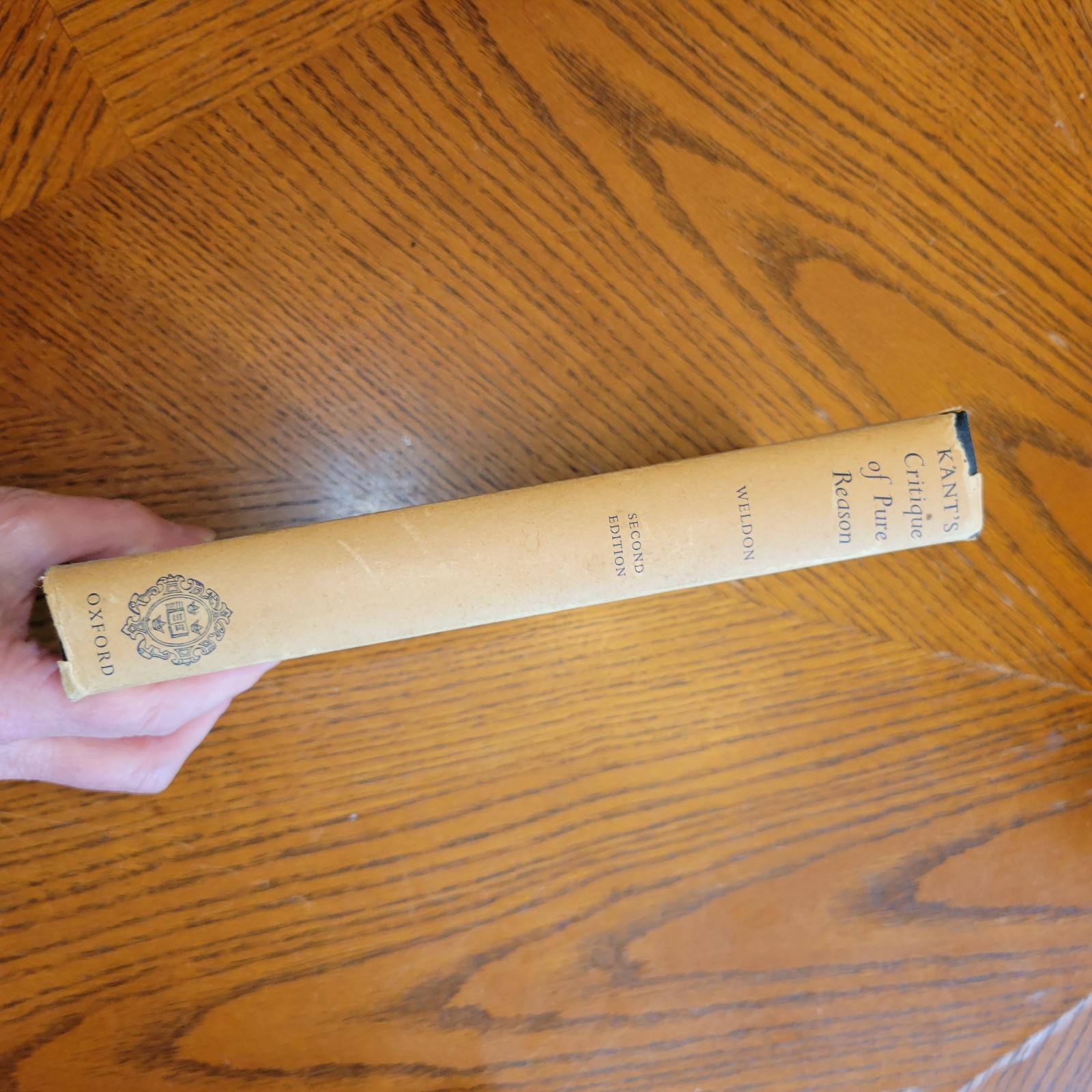 Kant’s Critique of Pure Reason Second Edition T. D. Weldon Oxford Press 1958 HC