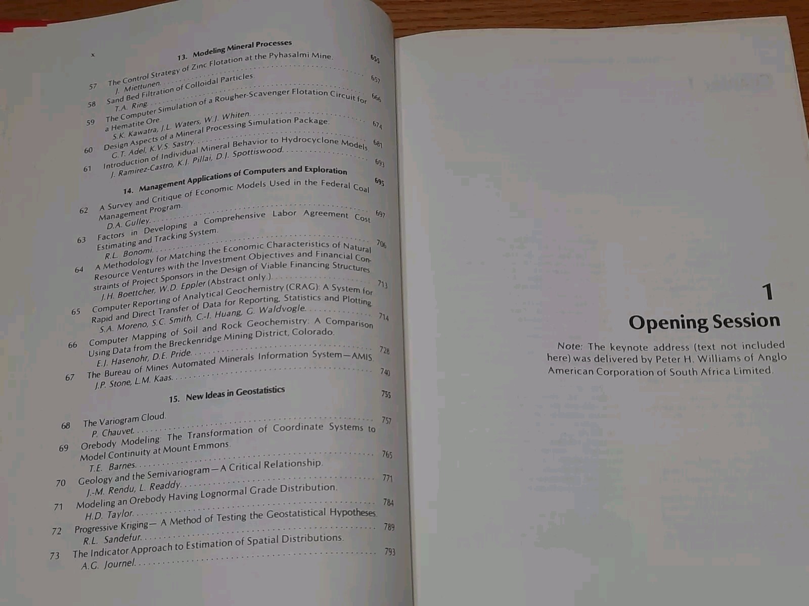 17th Application of Computers Operations Research in the Mineral Industry APCOM