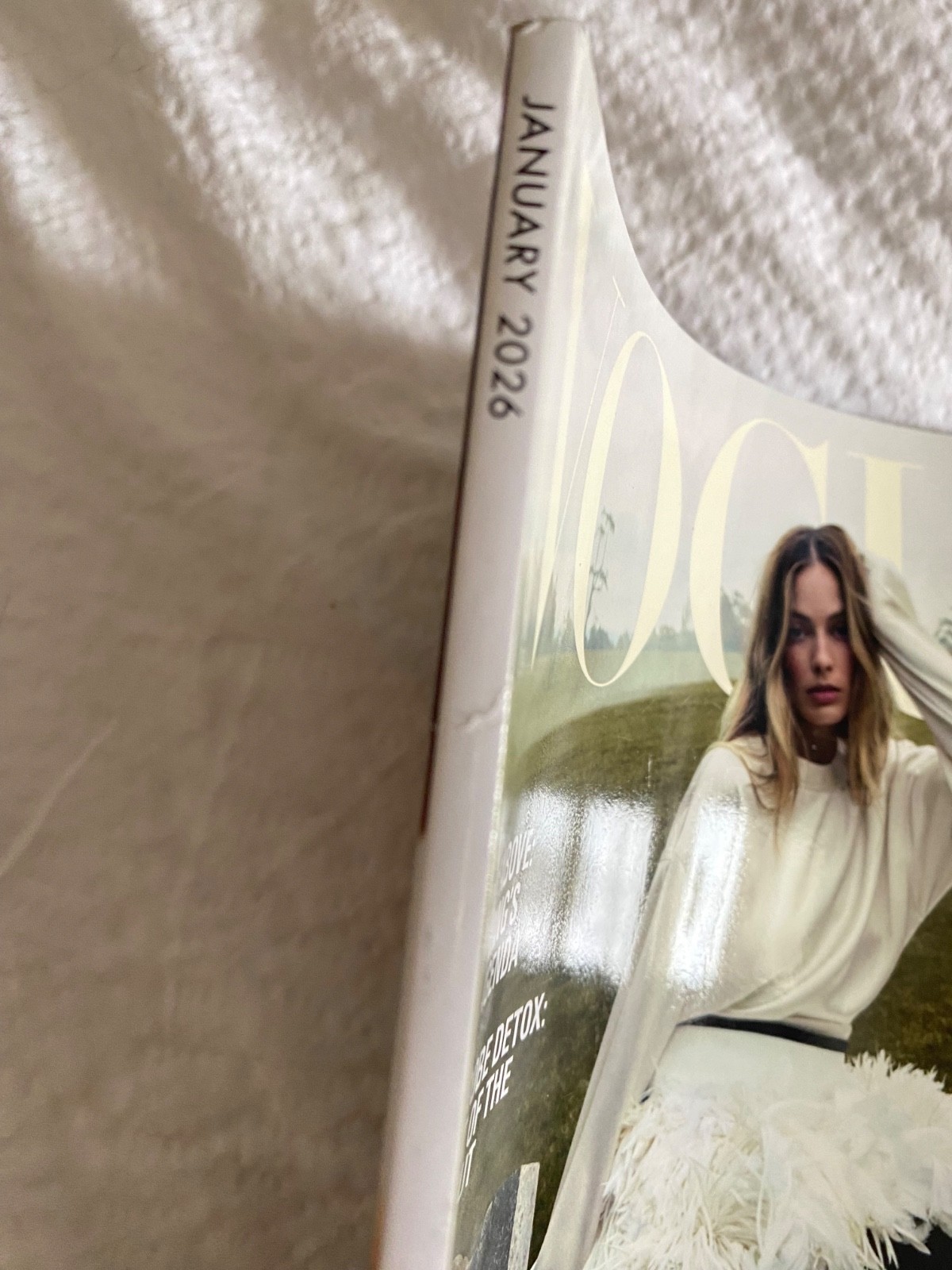 British UK Vogue Magazine January 2026 Margot Robbie photo shoot new