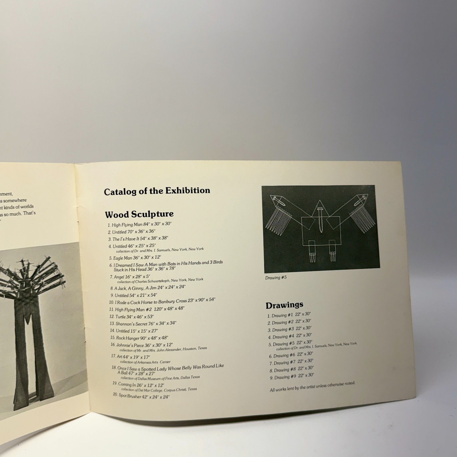 James Surls Wood Sculpture Drawings 1974 Exhibition Catalog Tyler Museum of Art