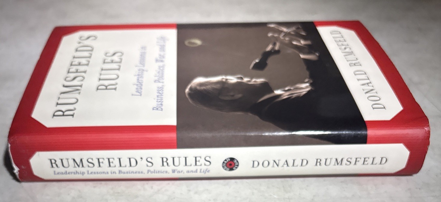 RUMSFELD’S RULES Donald Rumsfeld, RARE SIGNED COPY FIRST EDITION, VINTAGE BOOK
