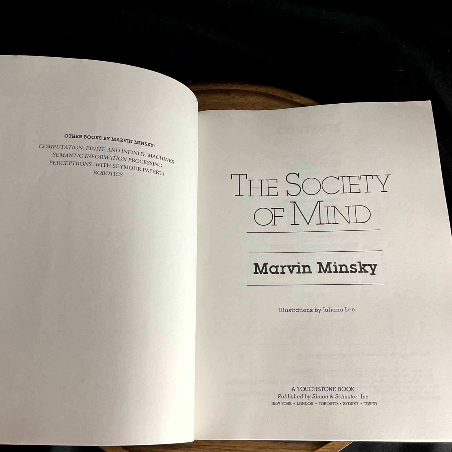 The Society of Mind Marvin Minsky First Touchstone 1988 AI Cognitive Science