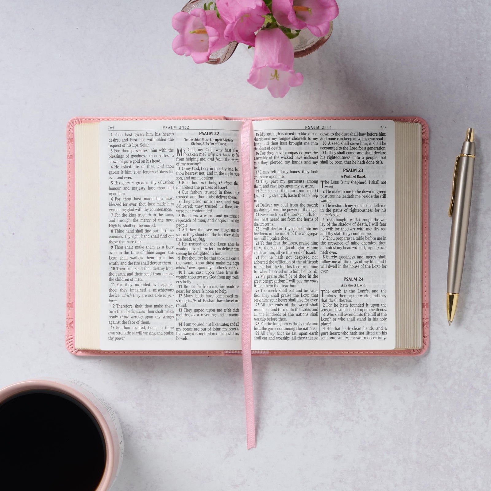 KJV Holy Bible, Compact Large Print Vegan Leather Red Letter Edition -…