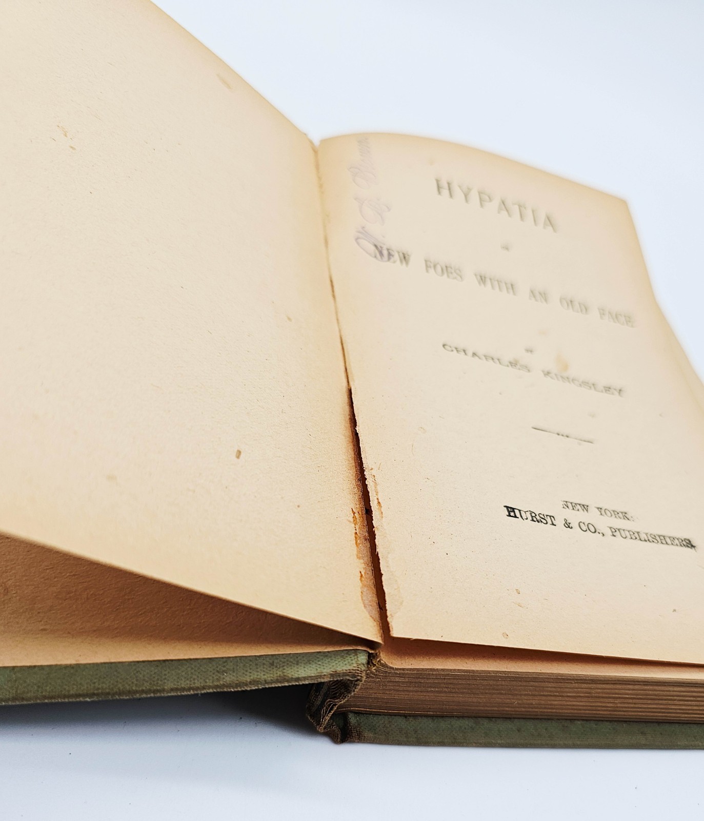 Hypatia Or New Foes With An Old Face by Kingsley Arlington Ed 1800s HC 359 pages