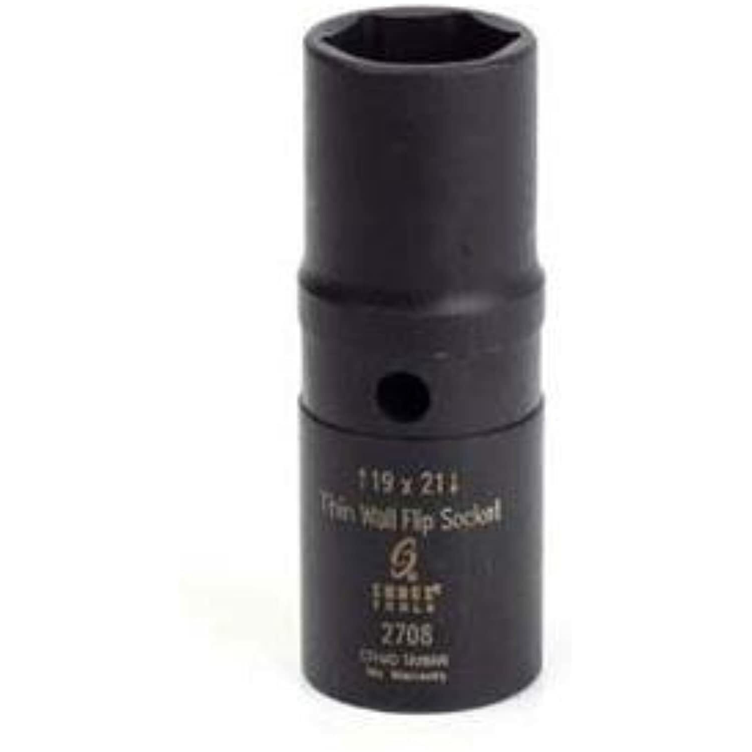 Sunex 2708 1/2-Inch Drive 19-Mm By 21-Mm Deep Thin Wall Flip Socket