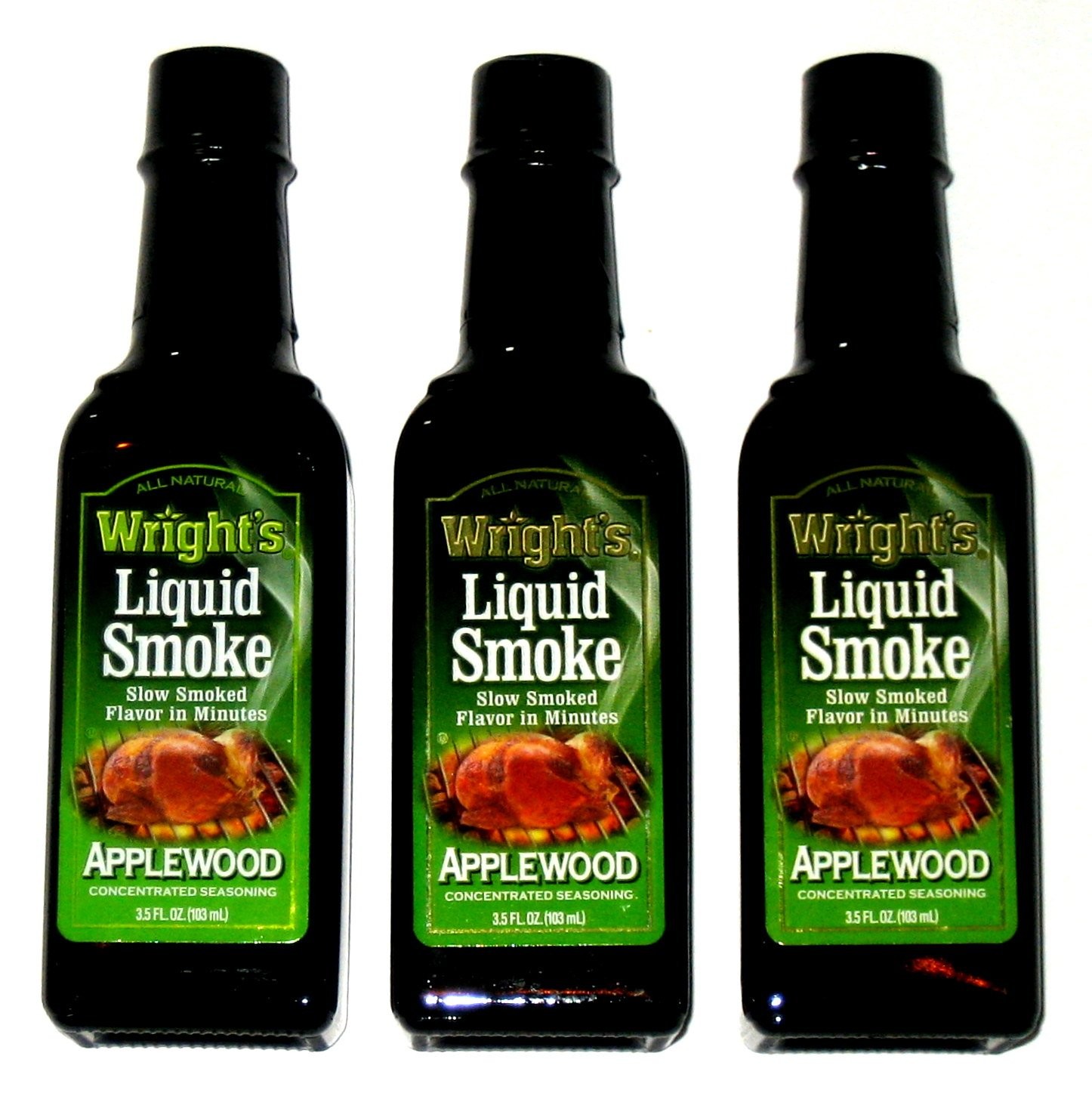 WRIGHT’S All Natural Applewood Liquid Smoke – 3.5 Oz Fl (Pack of 3)