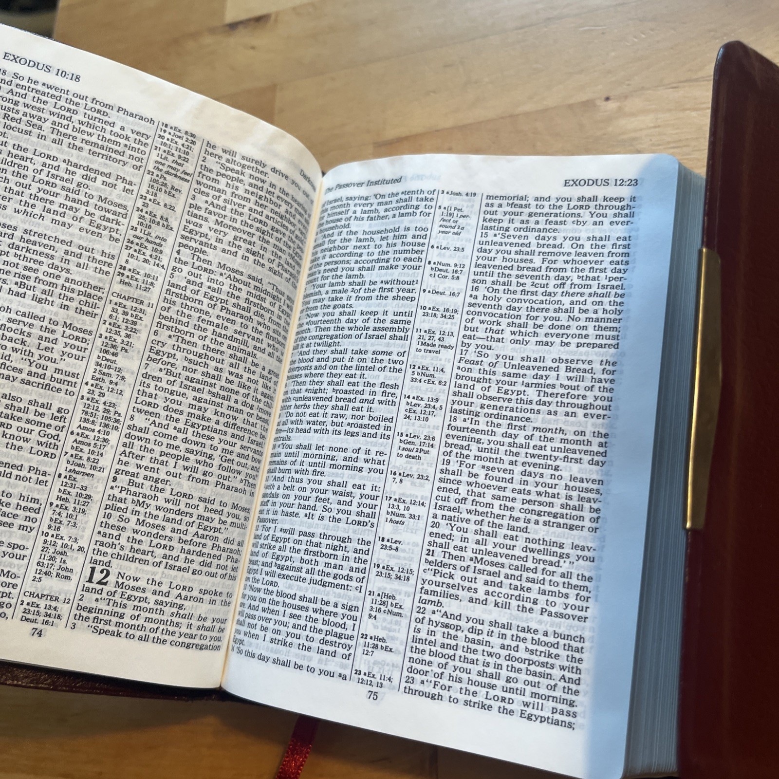 NKJV Holy Bible Nelson Publishers Bonded Leather Cover Snap 244SBG 1985 Compact
