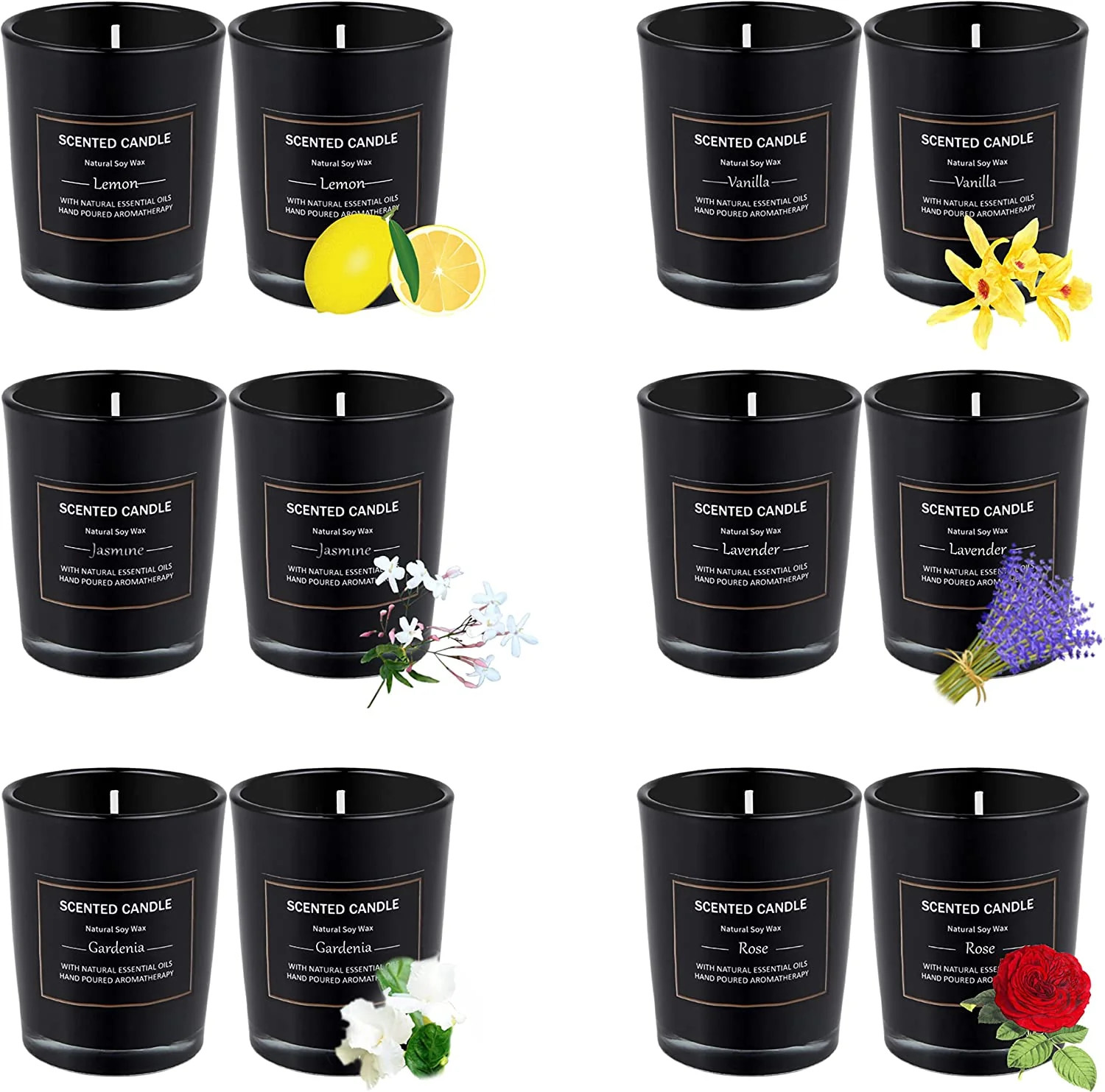 12 Pack Scented Candles Gift Set 2.5oz Aromatherapy Candle Soy