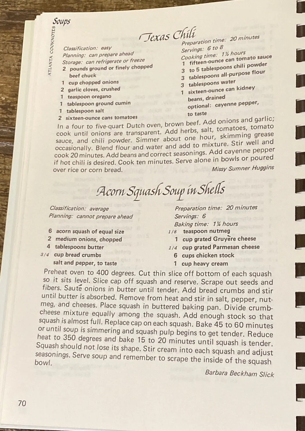 Atlanta Cooknotes The Junior League of Georgia 1983 Spiral 440 Pages Cookbook