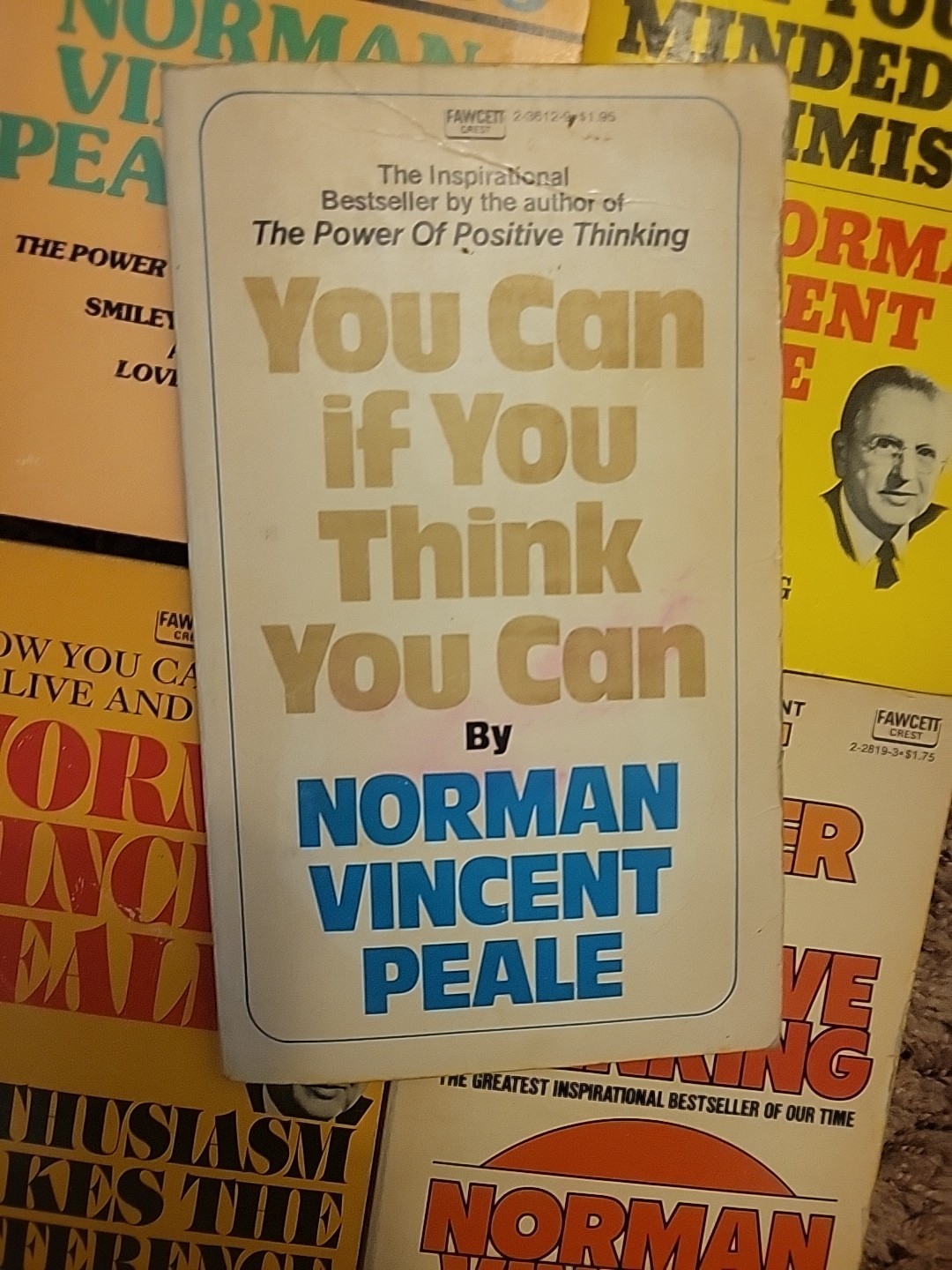 5 Vintage Norman Vincent Peale Paperback Book Lot The Art Tough Minded Power Can