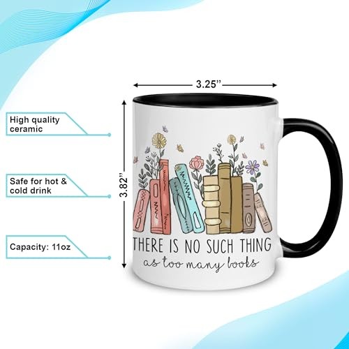 Book Lover Coffee Mug 11oz – There Is No Such Thing – Gifts For Book book 3
