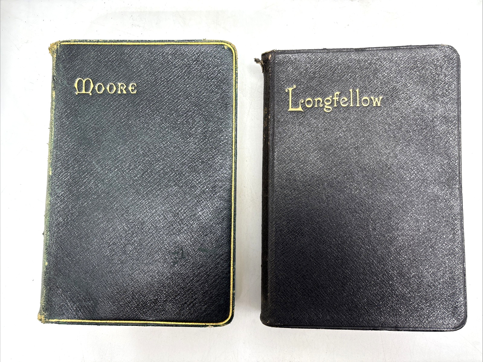 Distressed Old Faux Leather Poetry Books for Decoration. 16.5cm shelf space.