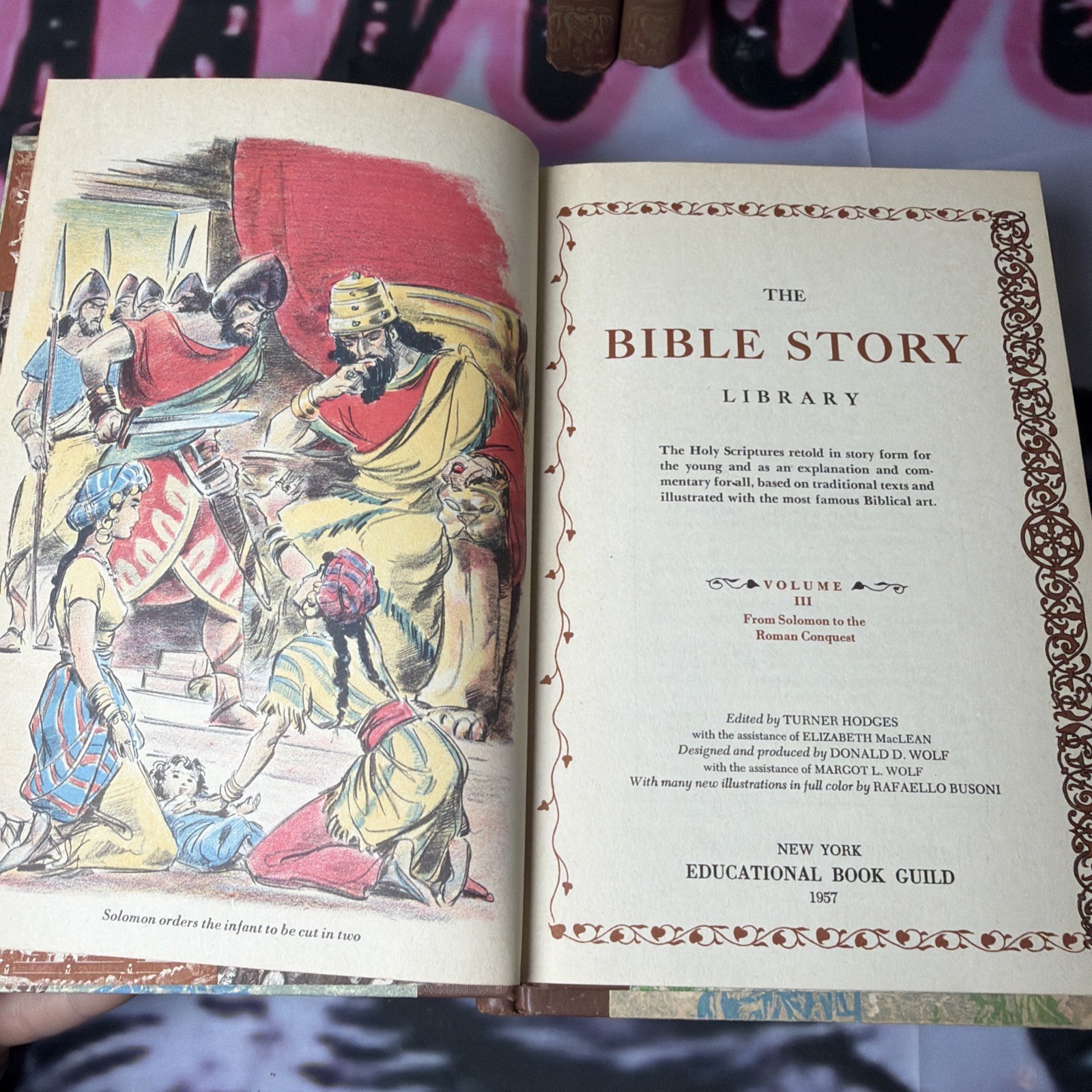 Vintage The Bible Story Library 4 Vol Set 1957 Turner Hodges Illustrated Busoni