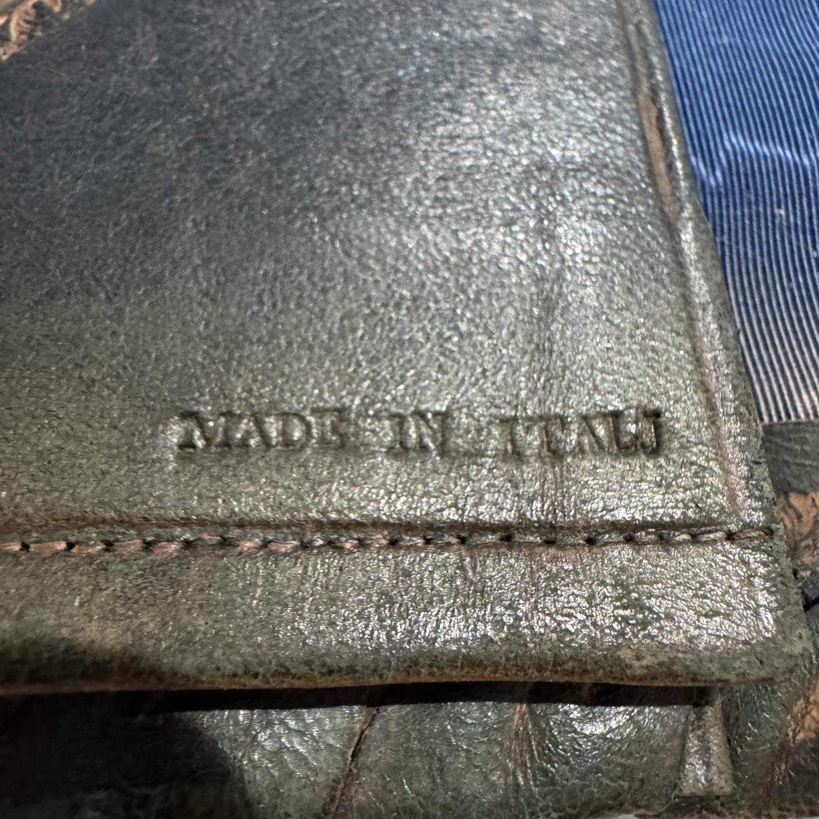 Antique Hand Tooled Leather Book Cover made In Italy Large 13” X 16” Gilded