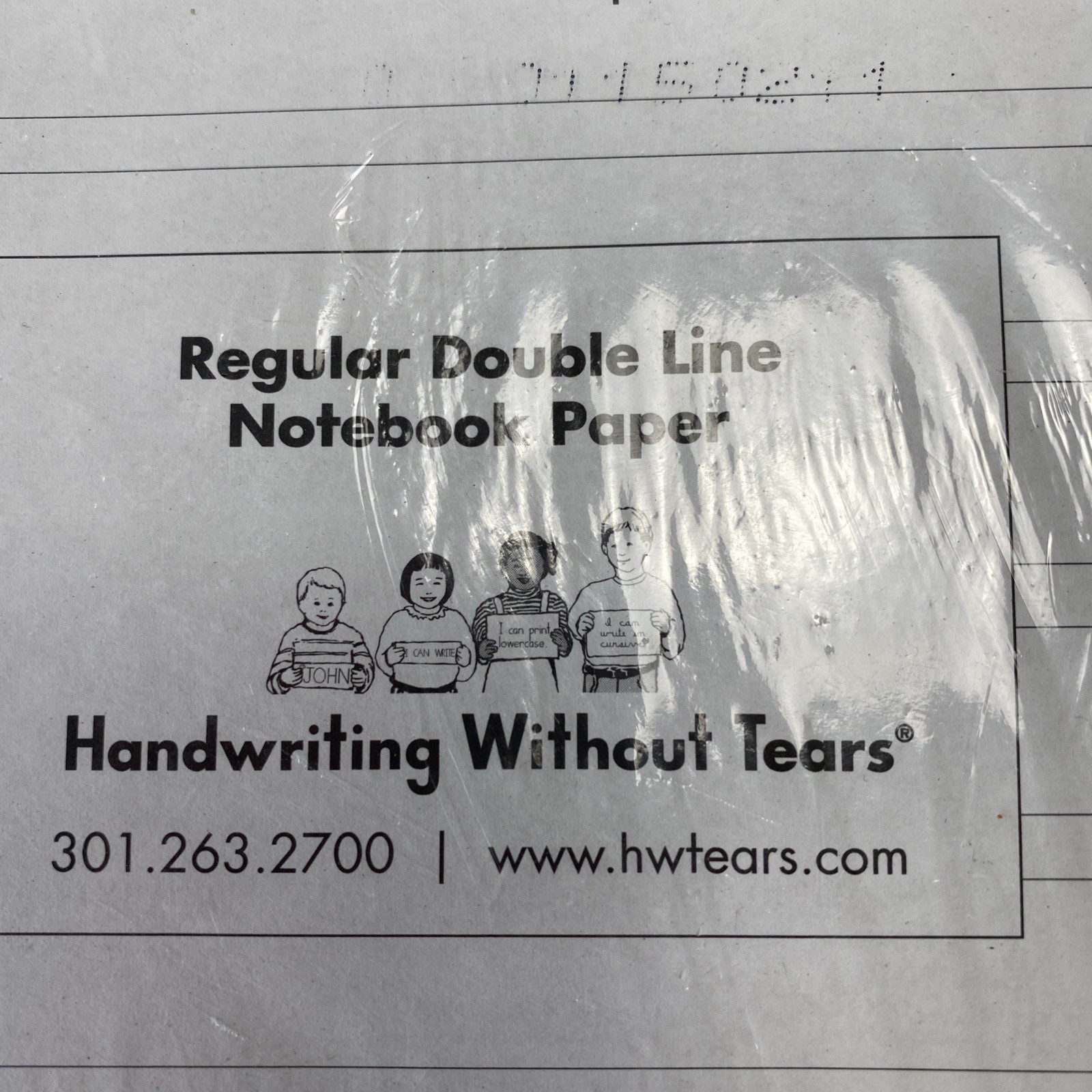 Regular Double Line Notebook Paper by Jan Z. Olsen Handwriting w/out Tears(100)