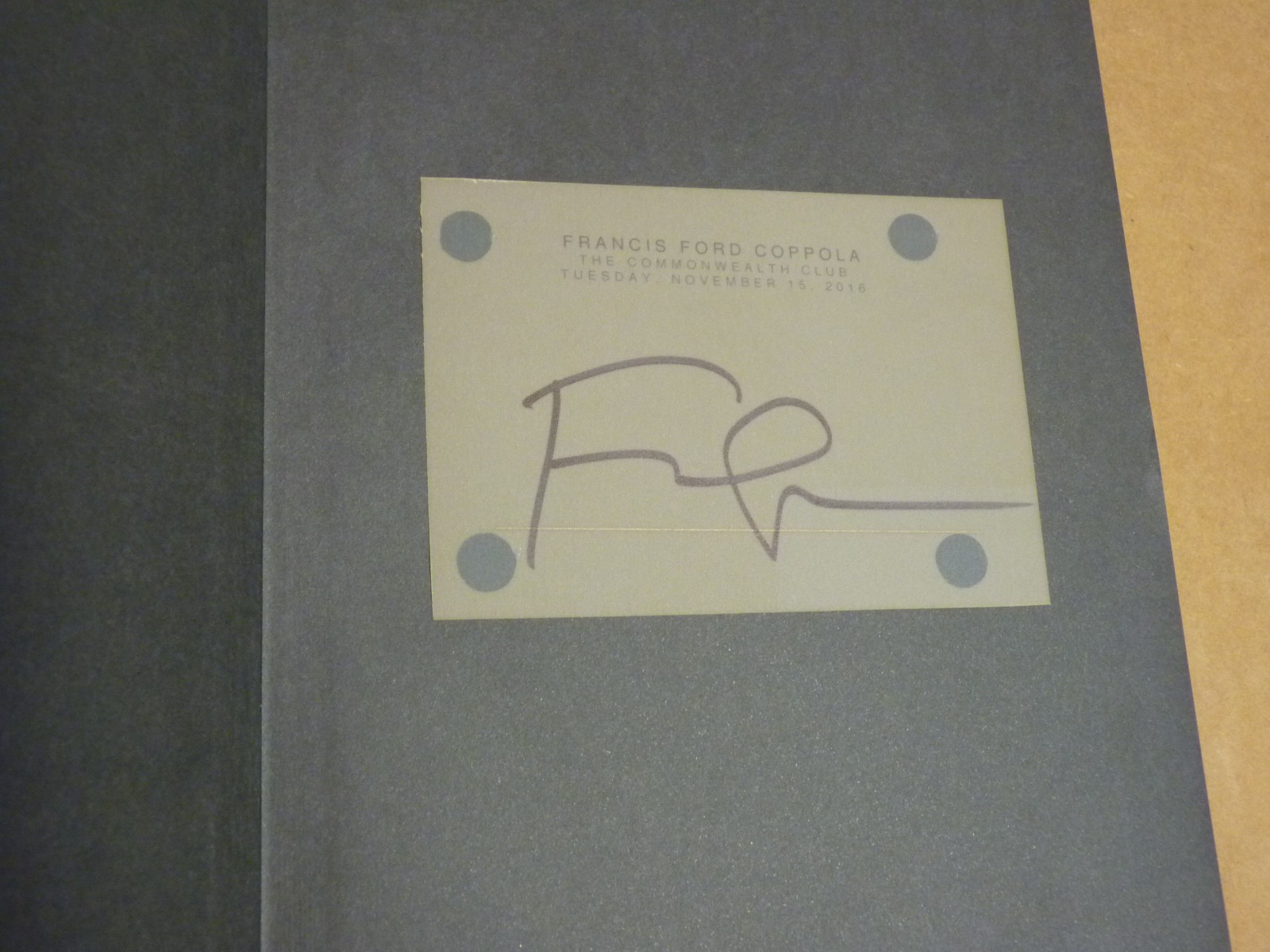 The Godfather Notebook, Francis Ford Coppola SIGNED 1st ed. Hardcover w/wrapper