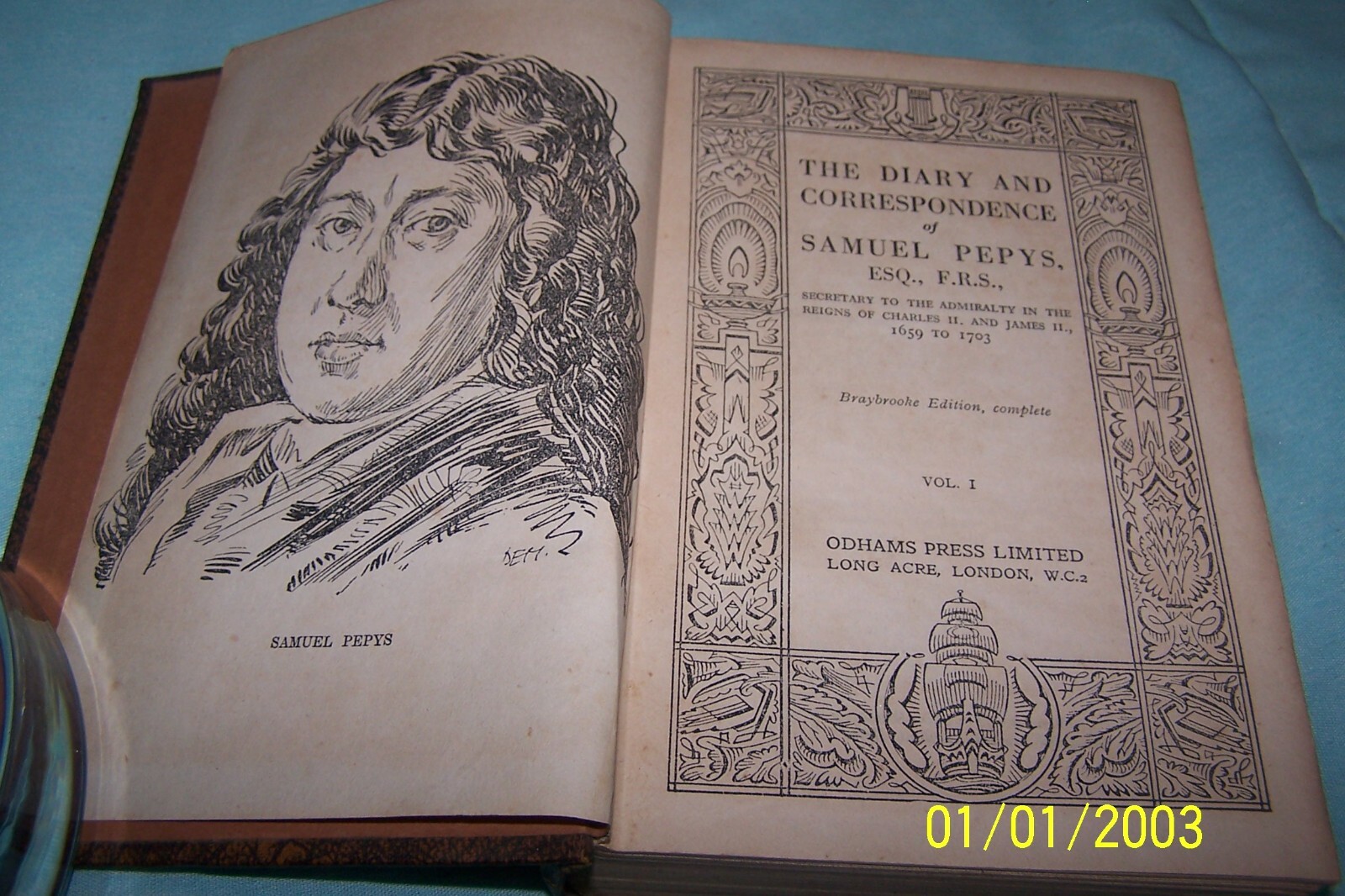 The diary and correspondence of Samuel Pepys Volume 1, Odhams Press Limited Lon