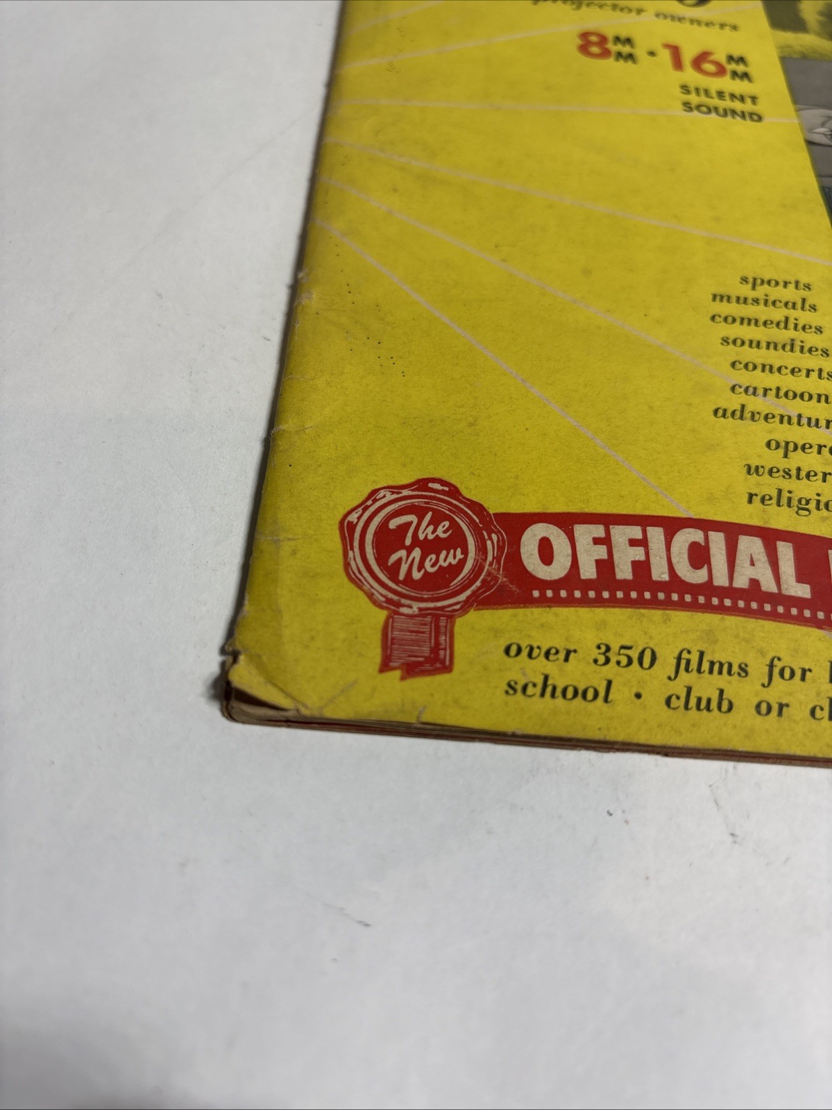 Vtg Price guide for 8-16mm reel-to-reel movies, Shows, Sports and cartoons 1950