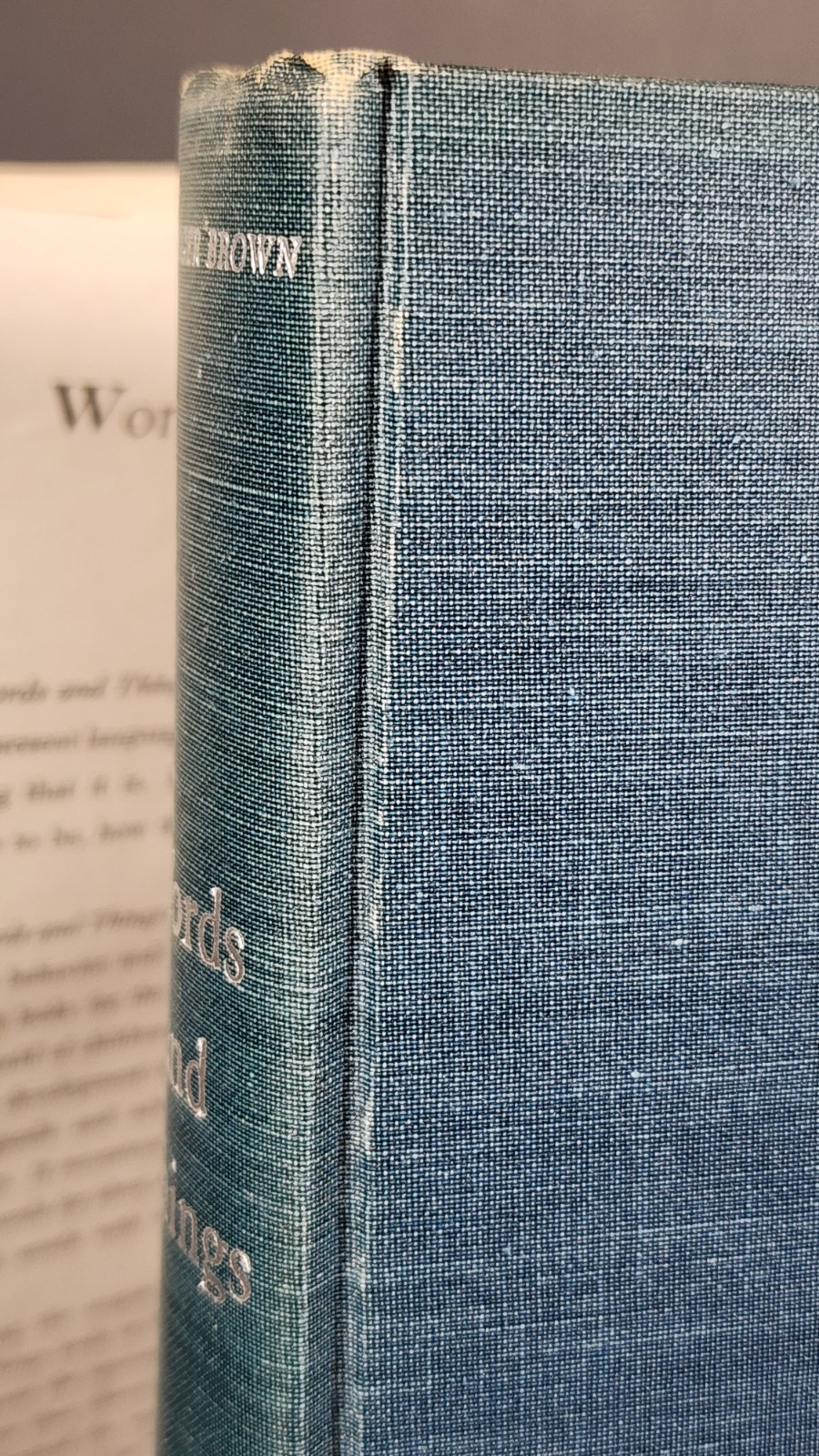 Words and Things Roger Brown 1958 Free Press Linguistics Philosophy HC