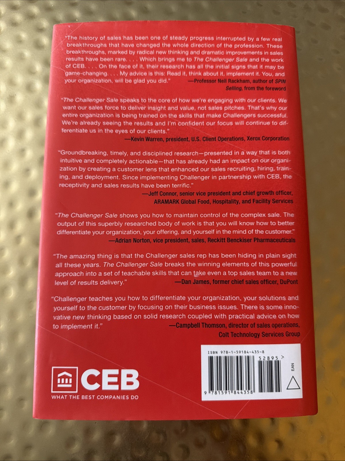 Challenger Sale : Taking Control of the Customer Conversation by Brent Adamson