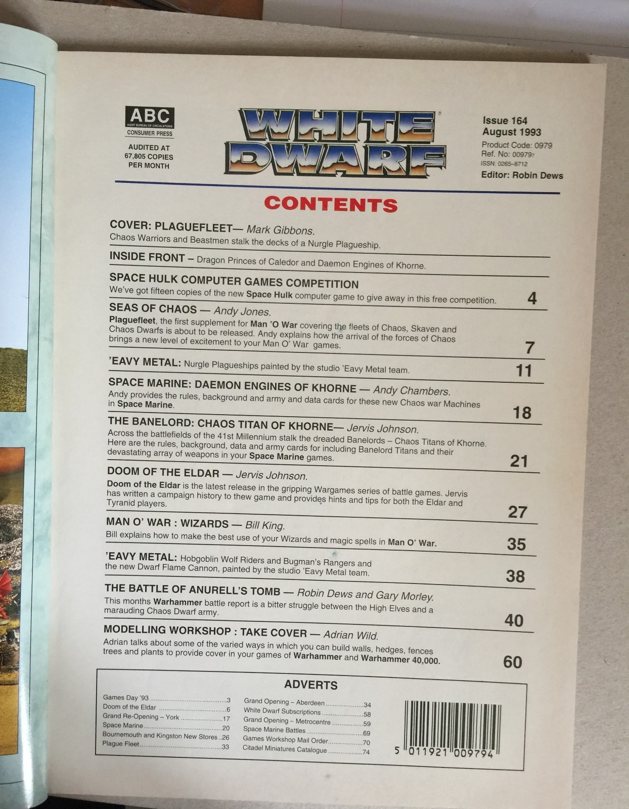 White Dwarf x5 early Issues 171,172,173,178,186 Mar94-Aug95