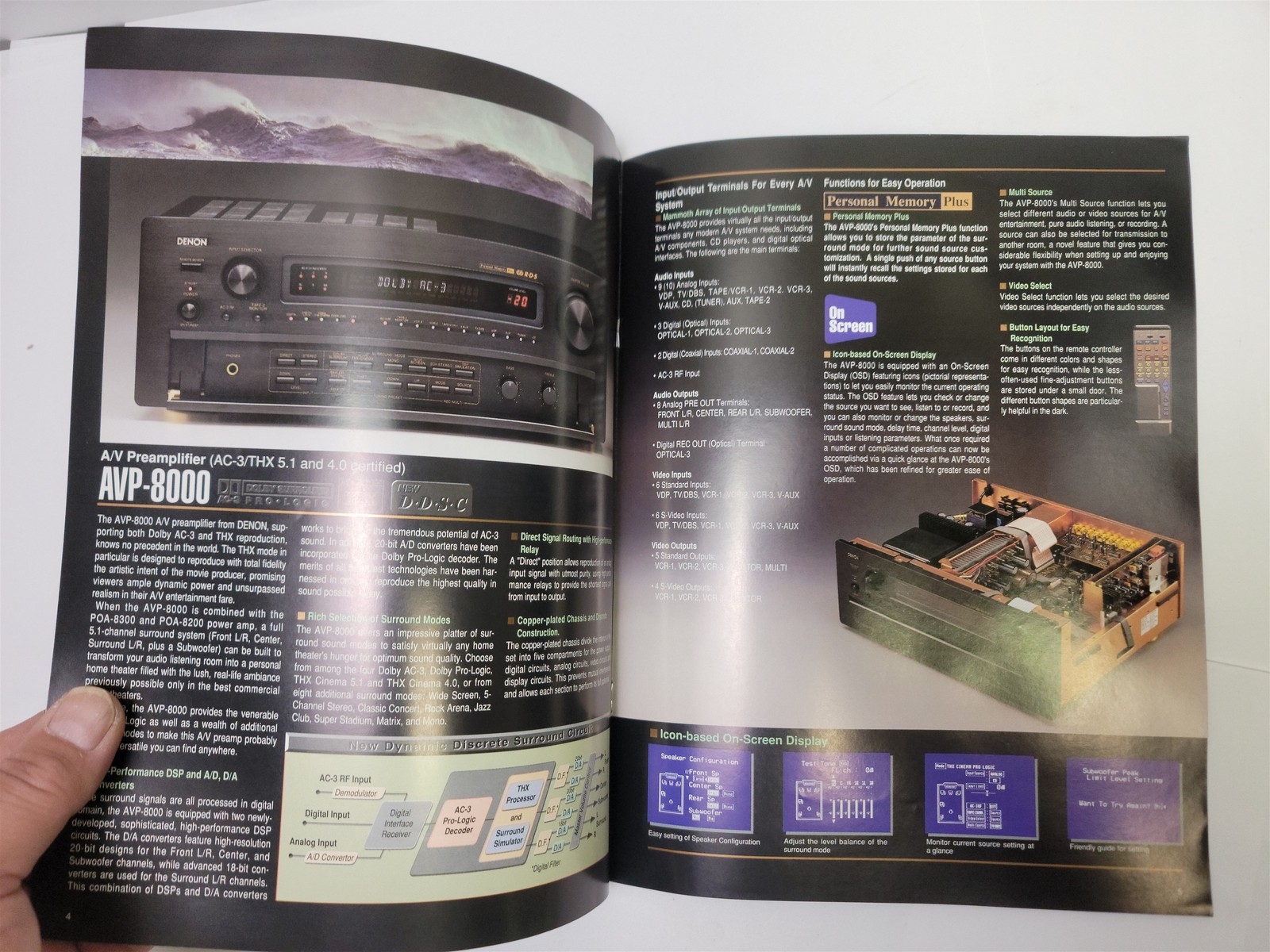 1990’s Denon Lucasfilm THX AVP-8000 / POA-8300 / POA-8200 Brochure & Specs