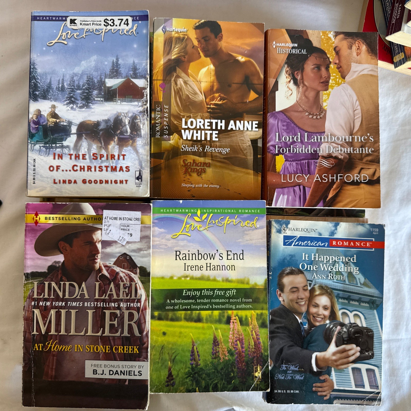 Lot 40 Romance Novels Mixed Publisher Suspense Historical Western Amish Vintage