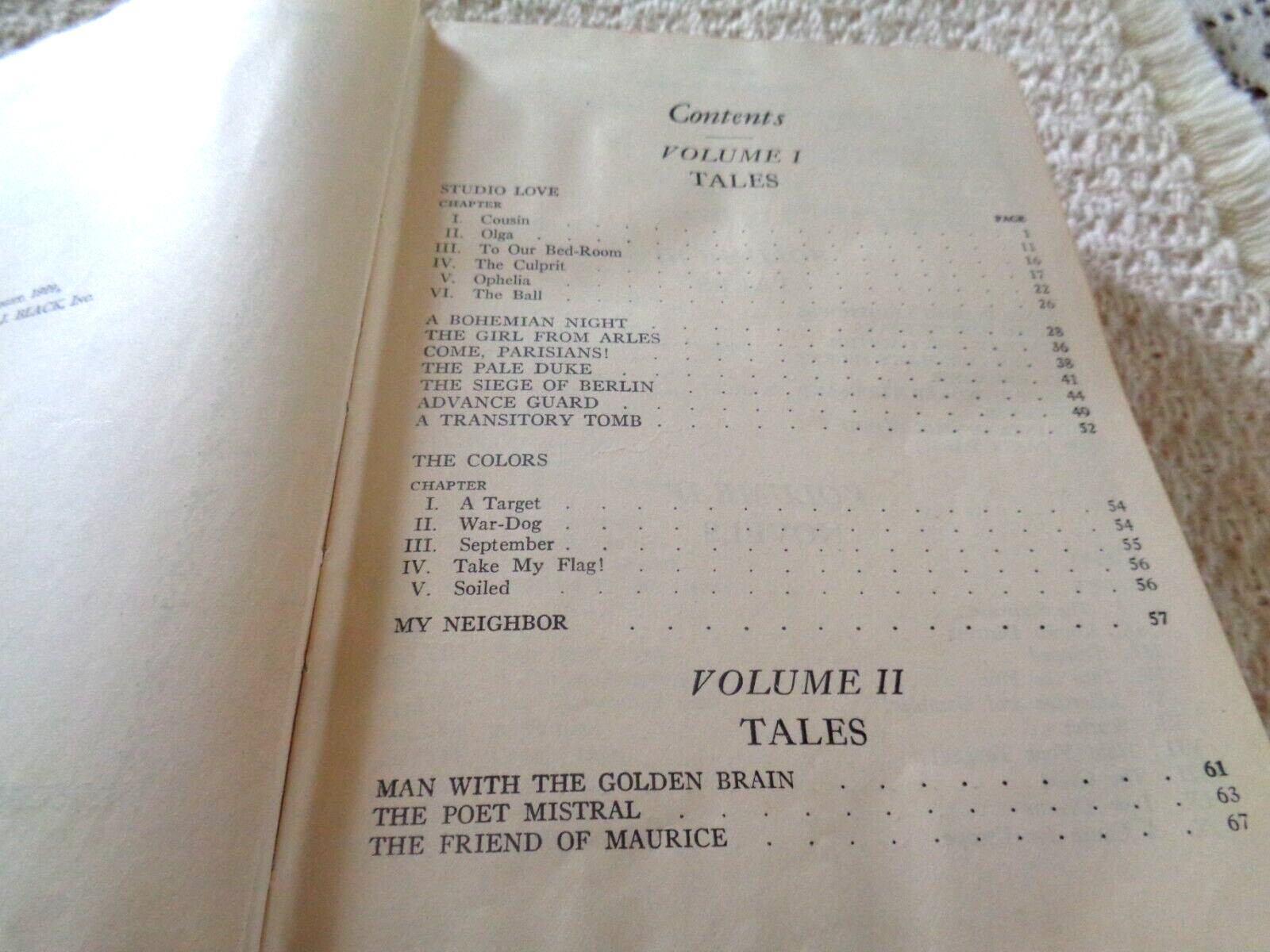 Antique 1929 HC Book The Works of Alfonse Daudet One Volume Edition 637 pages