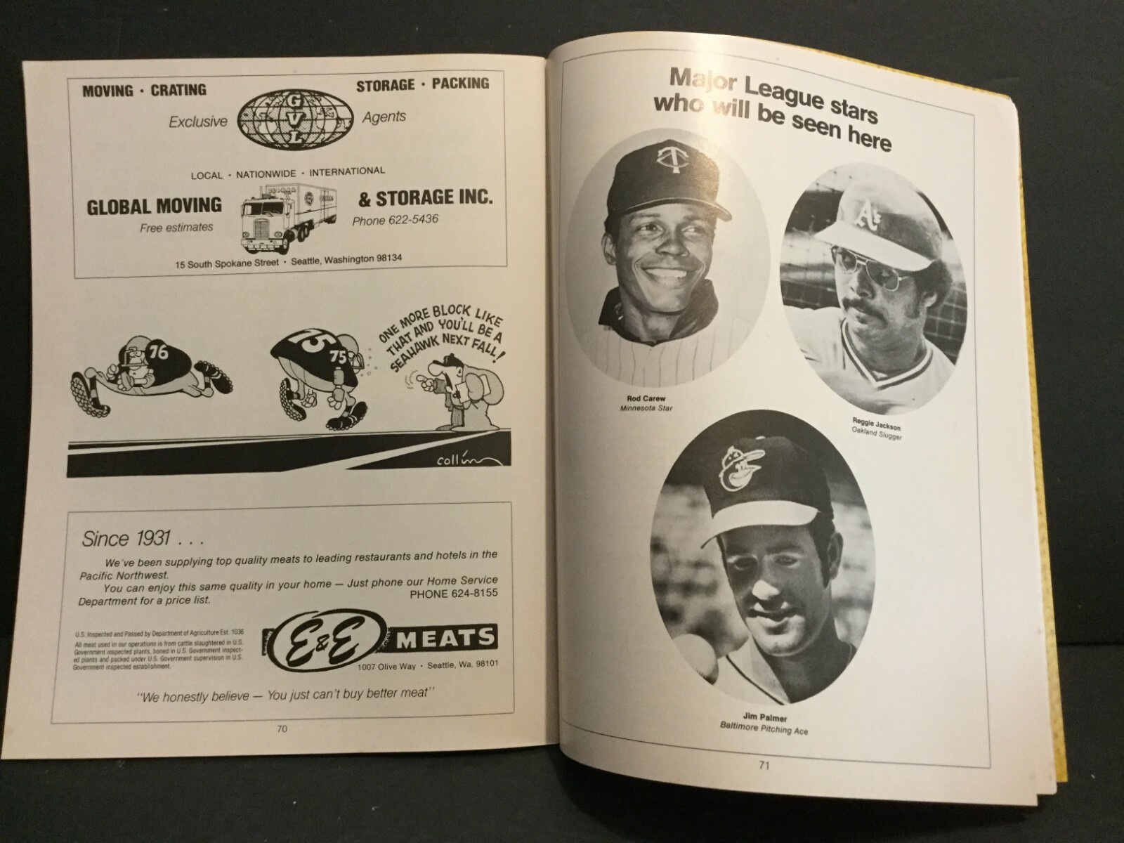 March 1976 The Kingdome Magazine Seattle Washington 88 Pages 8-1/4″x 11″ Sku874
