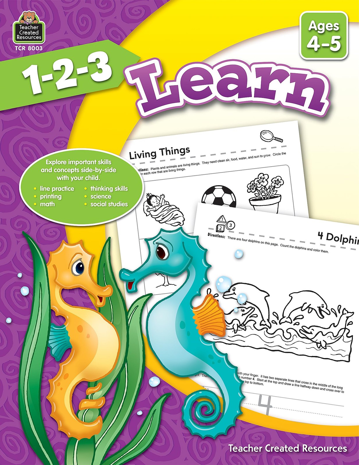 1-2-3 Learn, Ages 4-5 from Teacher Created Resources – paperback Guckian, Ma…