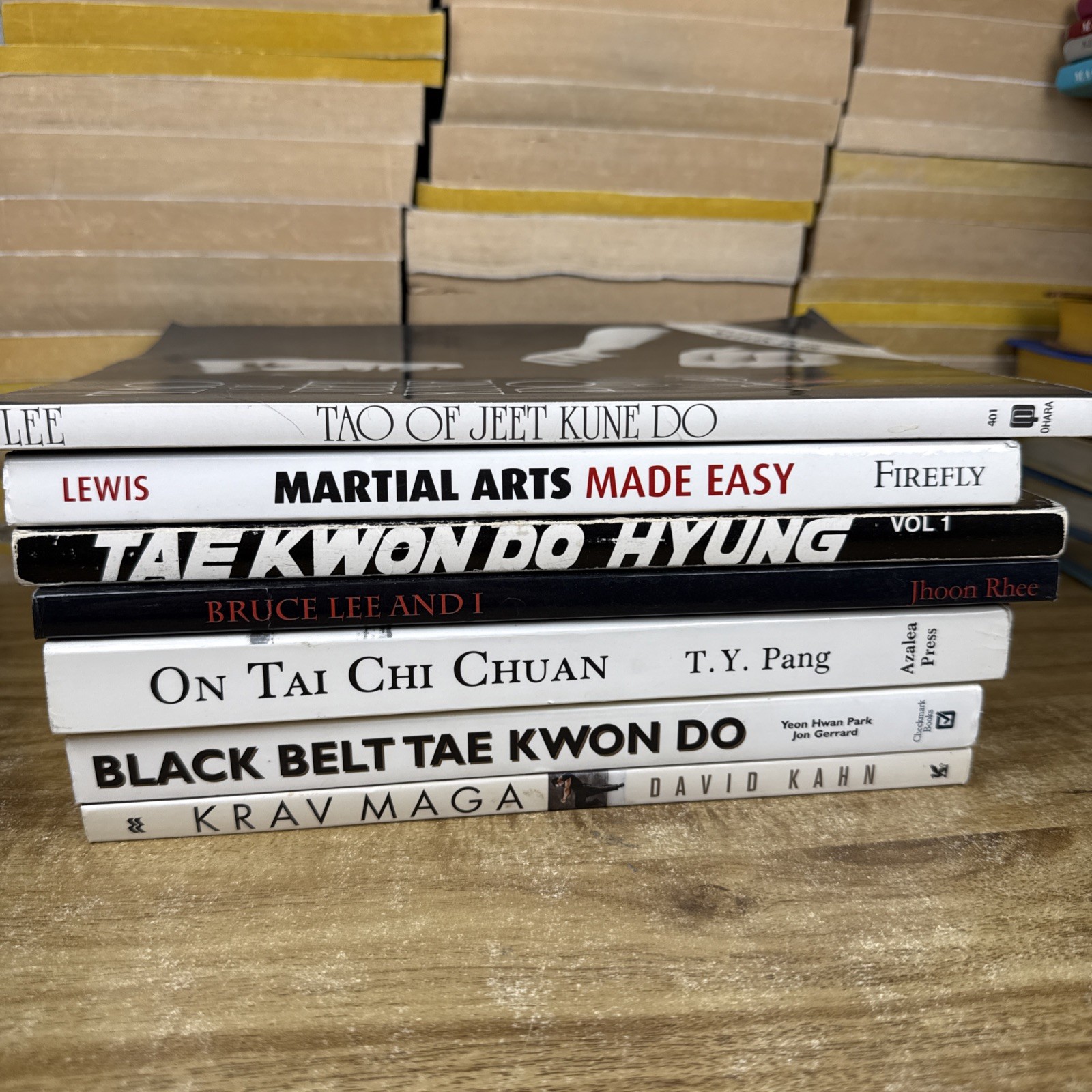 Martial Arts Book Lot of 7 Tae Kwon Do Bruce Lee Tai Chi Krav Maga Jeet Kune Do