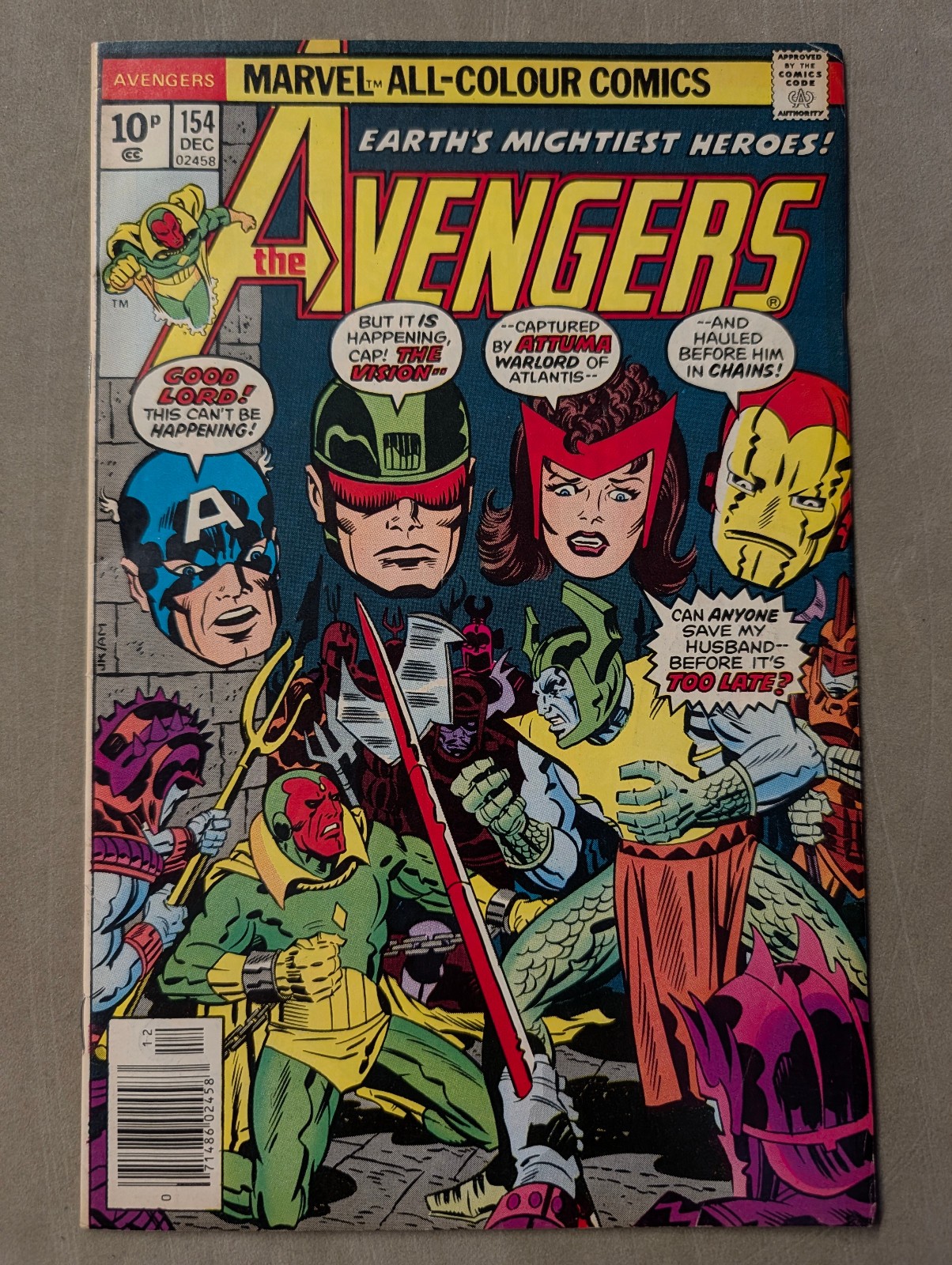Avengers #154, Marvel Comics, December 1976. 1st Lord Arno, 1st Tynak.
