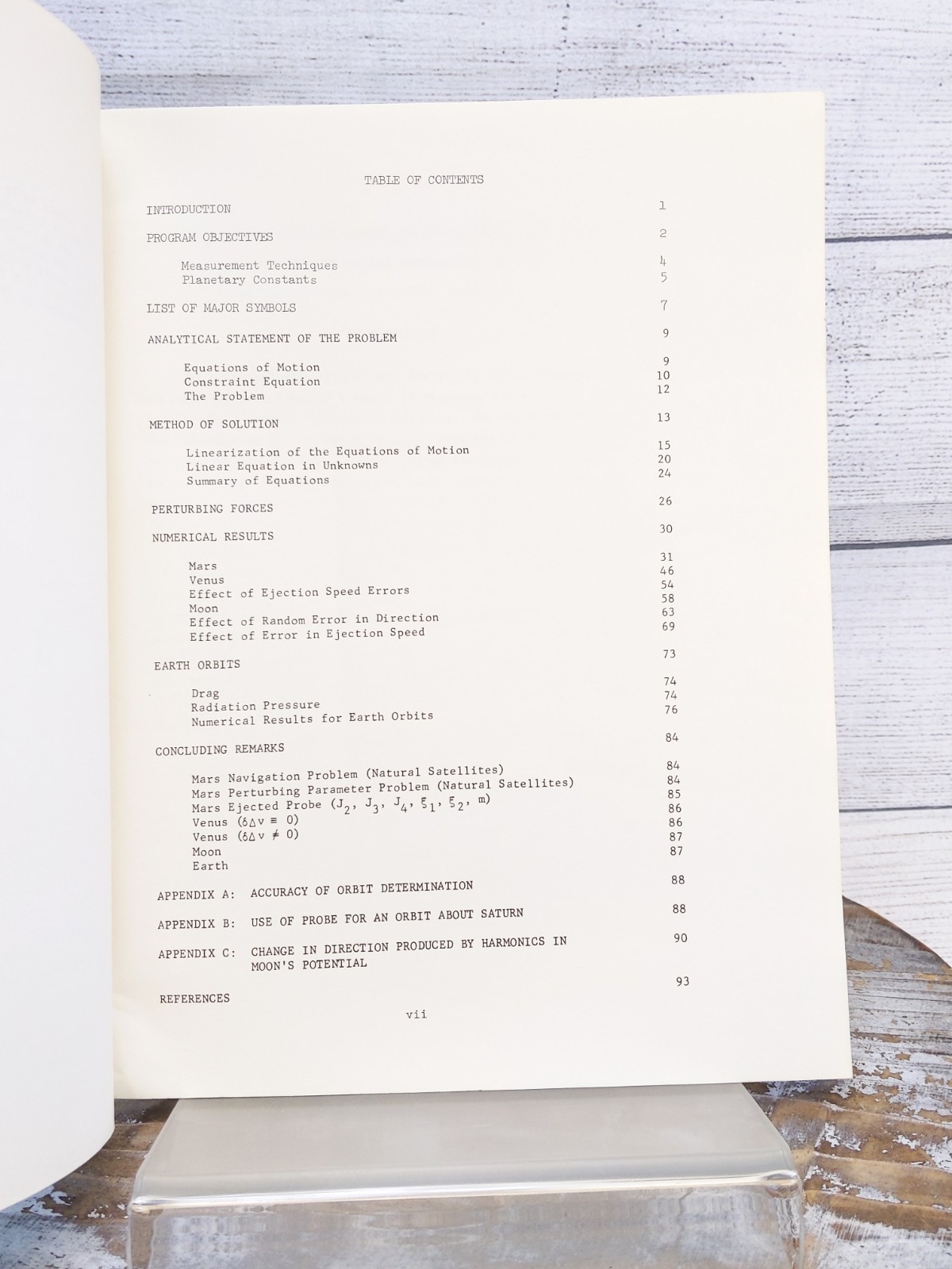 NASA CR-1412 Deriving Orbital Perturbing Parameters Optical Measurements 1969