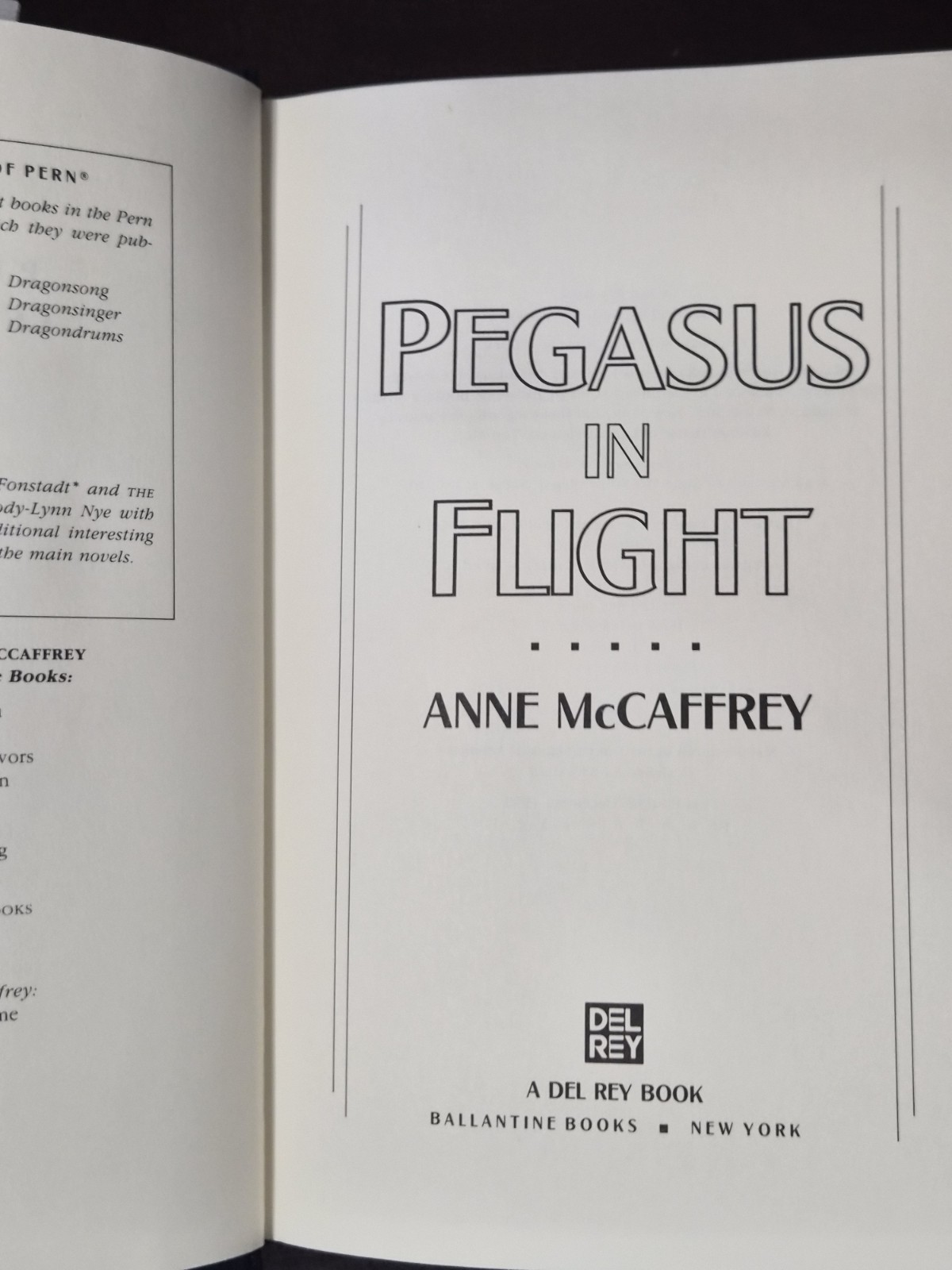 Anne McCaffrey Pegasus Talents Trilogy 3 Book Set 1st Print HCDDJ LN 1990-2000