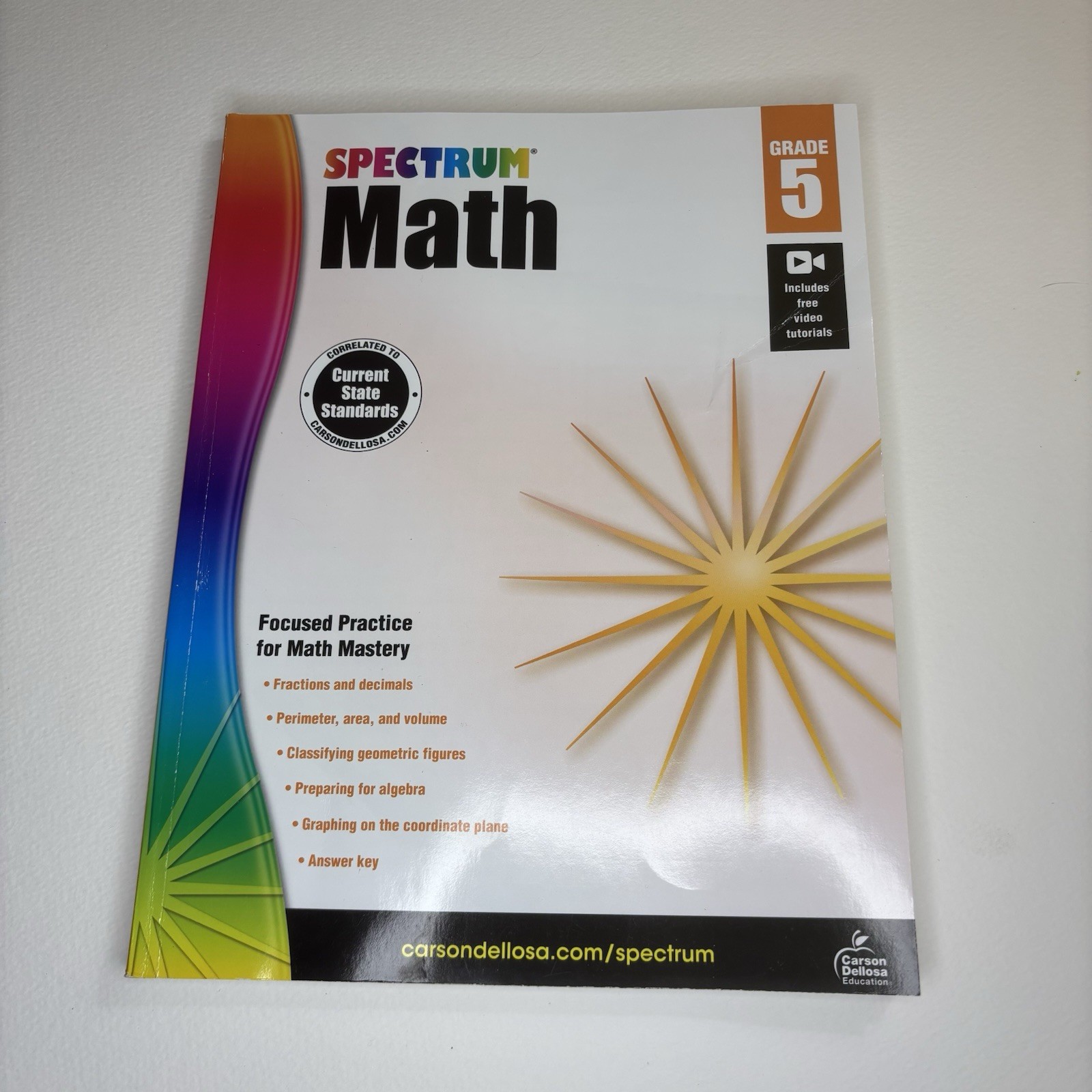 Lot of 5 Grade 5 Workbooks Spectrum Math Science Reading Virginia Test Prep SOL